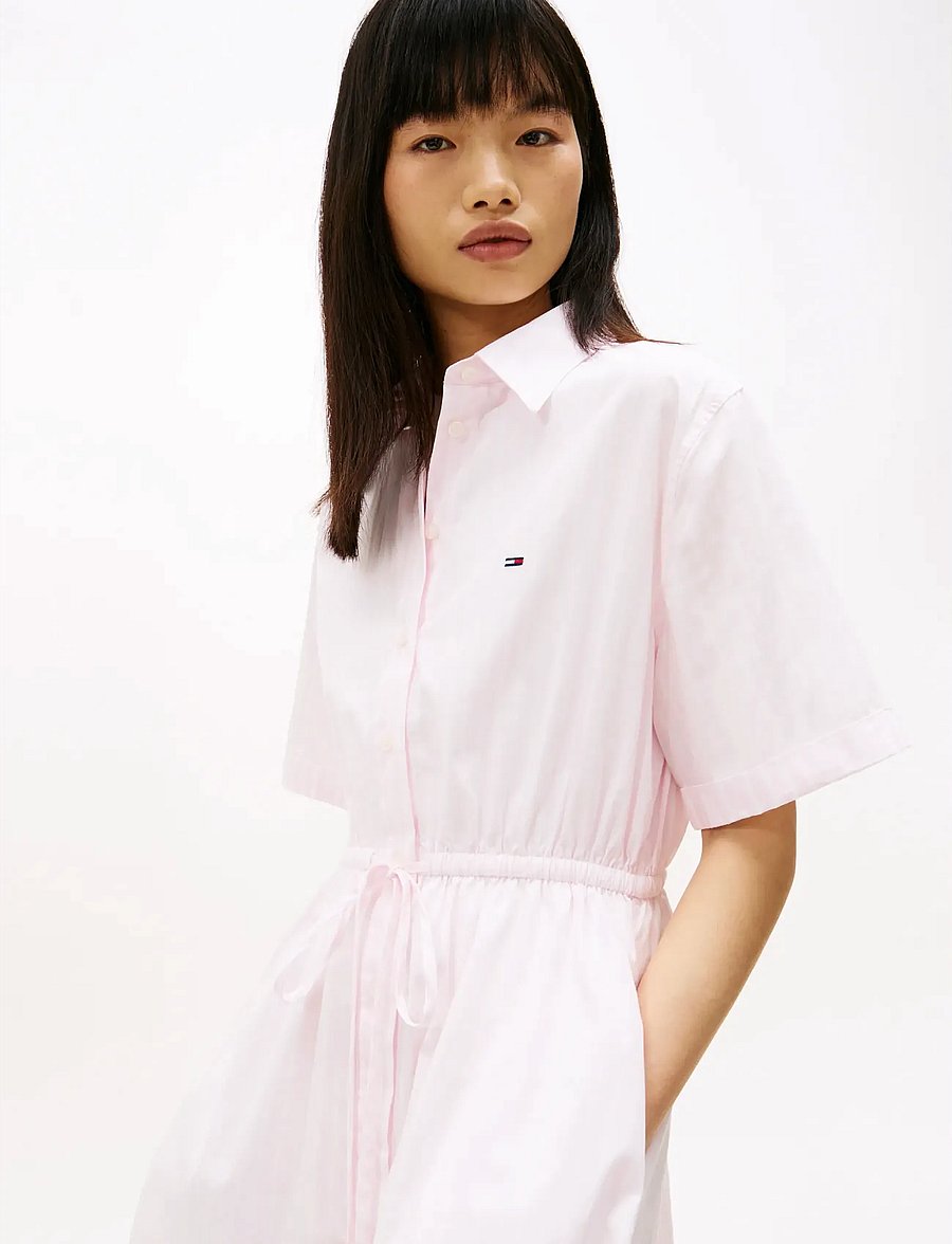 Tommy Jeans - TJW MINI STRIPE SHIRT DRESS - sommarklänningar - pearly pink stripe - 2