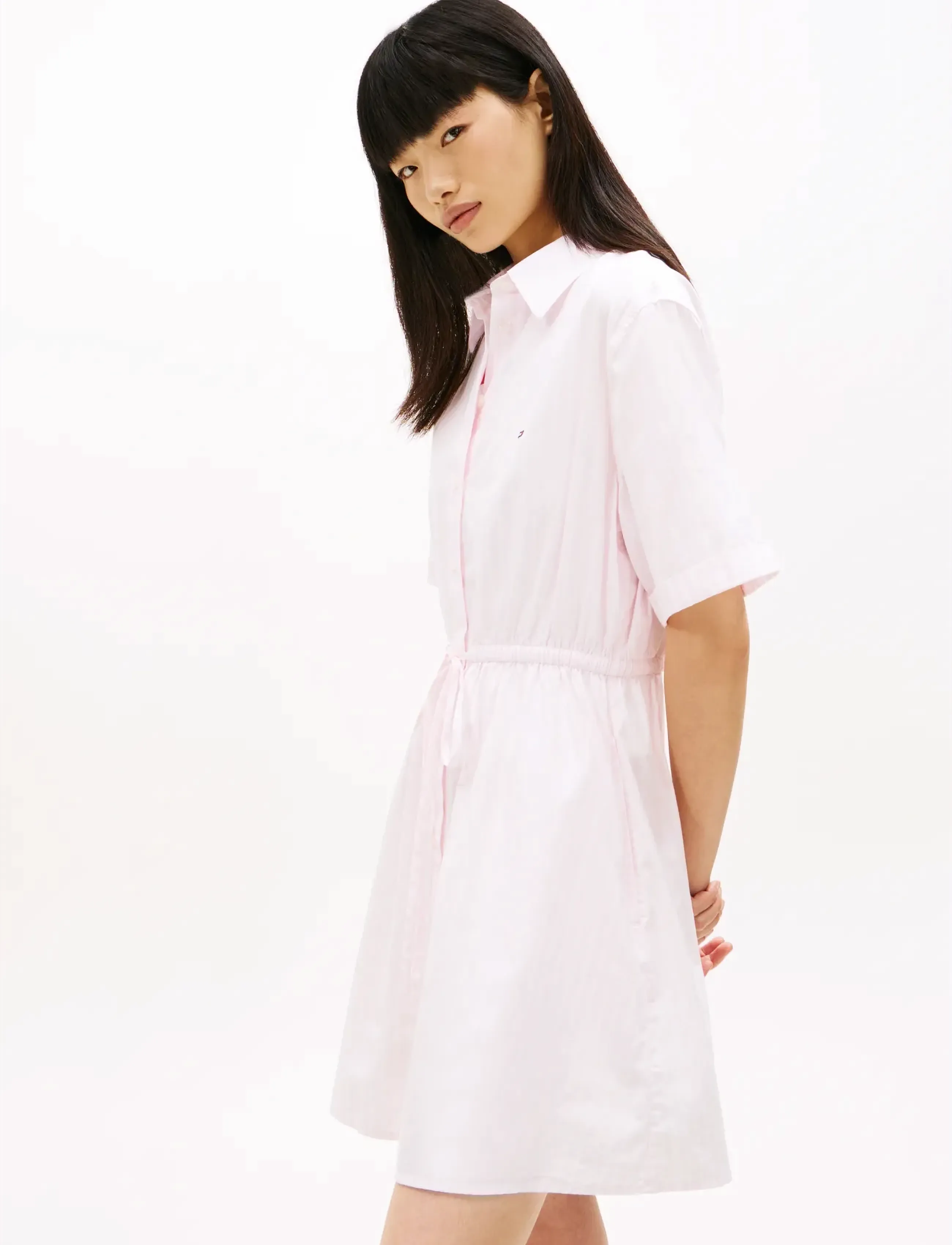 Tommy Jeans - TJW MINI STRIPE SHIRT DRESS - sommarklänningar - pearly pink   stripe - 3