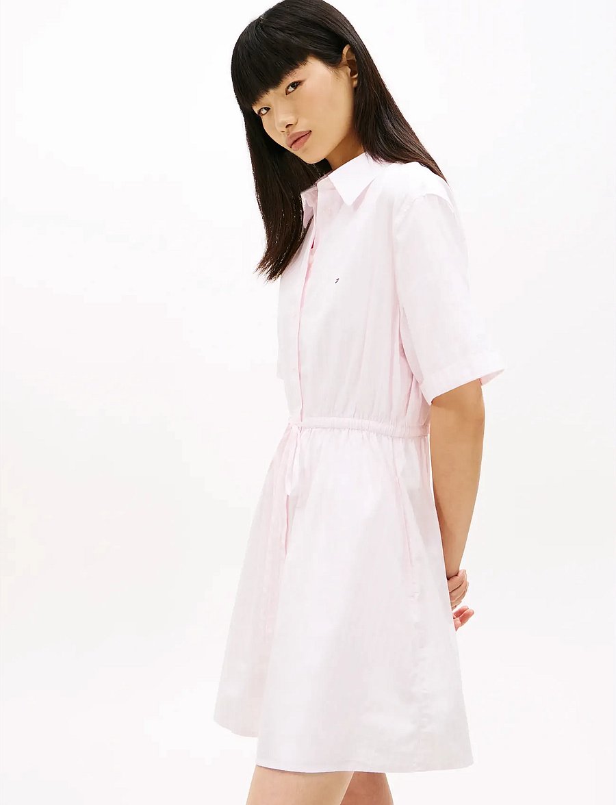 Tommy Jeans - TJW MINI STRIPE SHIRT DRESS - sommarklänningar - pearly pink stripe - 3