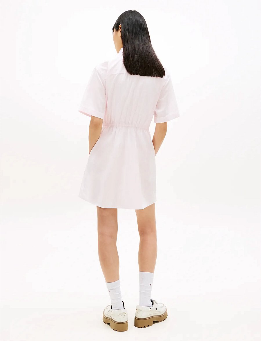 Tommy Jeans - TJW MINI STRIPE SHIRT DRESS - sommarklänningar - pearly pink stripe - 4
