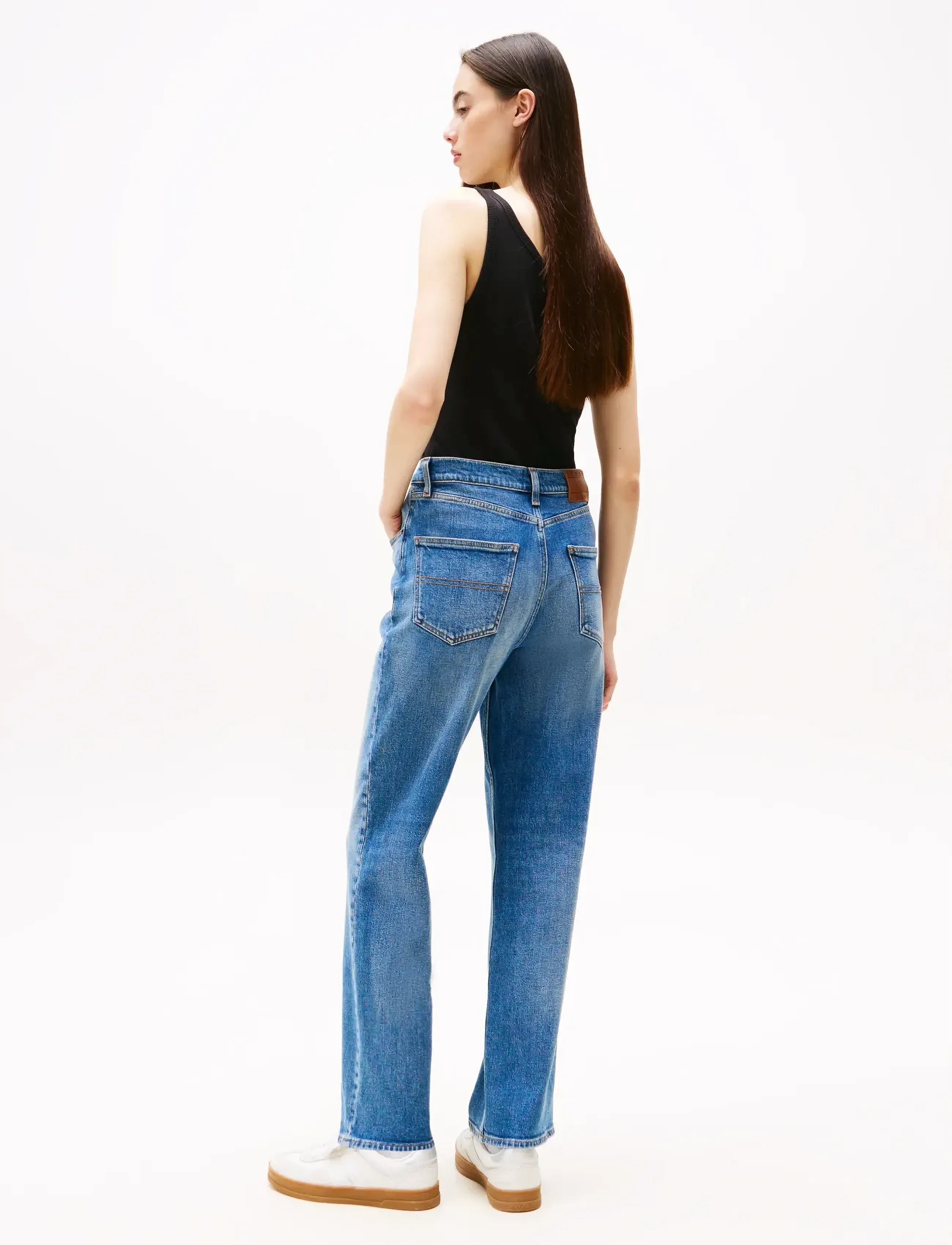 Tommy Jeans - LAYLA HR SLIM STR BI0134 CO - beinar gallabuxur - denim medium - 3