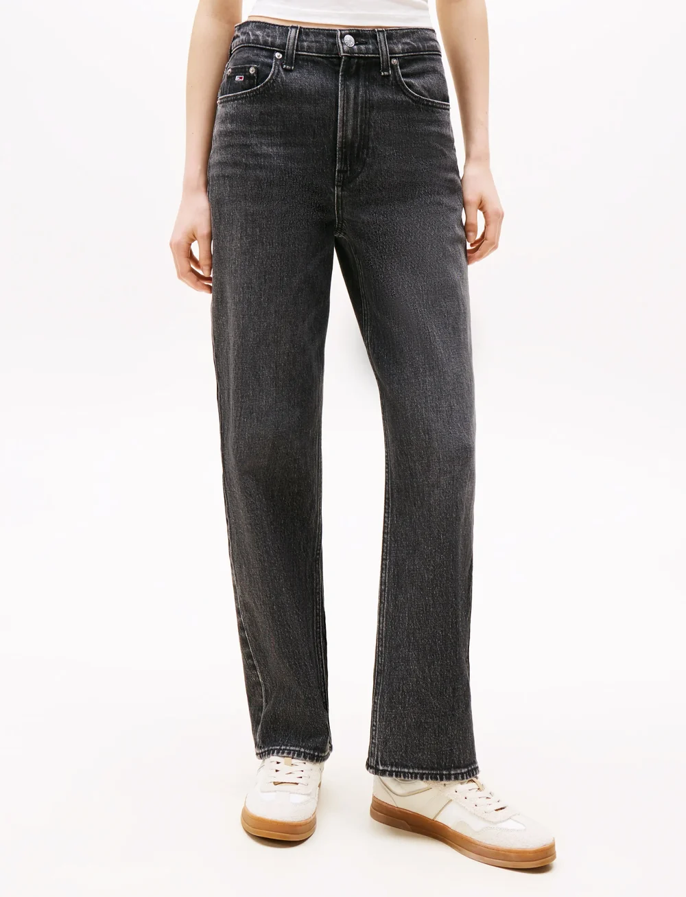 Tommy Jeans - LAYLA HR SLIM STR BI0187 CO - regular jeans - denim washed black - 0