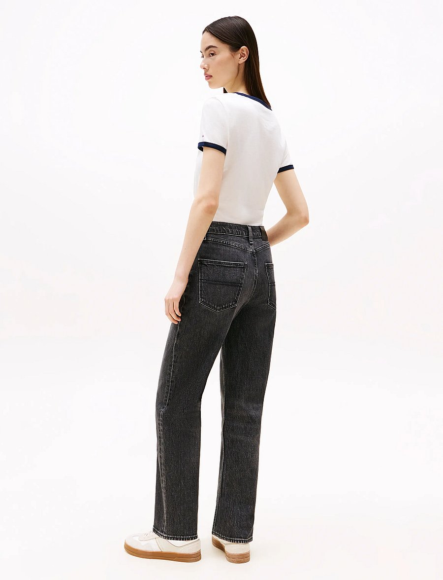 Tommy Jeans - LAYLA HR SLIM STR BI0187 CO - beinar gallabuxur - denim washed black - 3