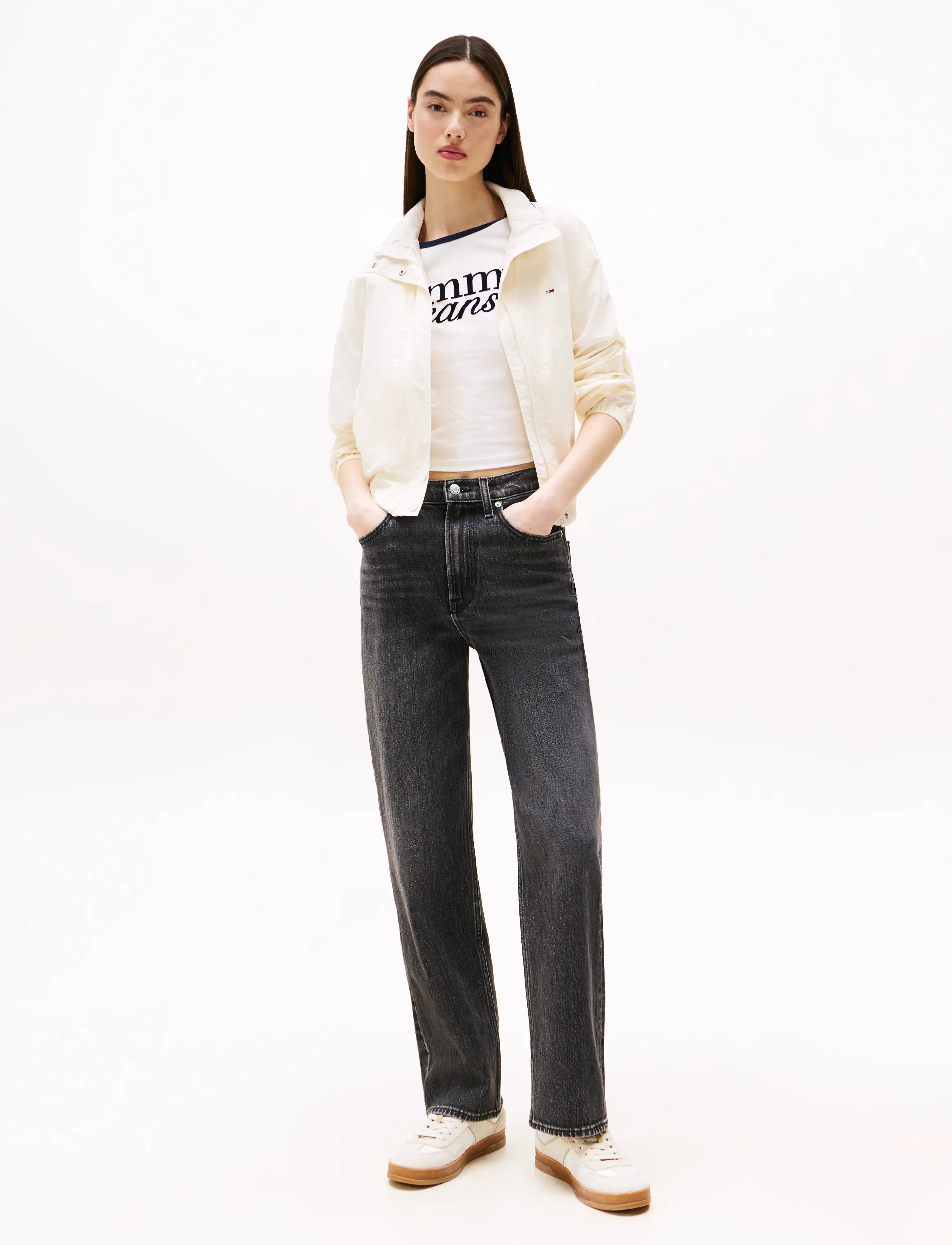 Tommy Jeans - LAYLA HR SLIM STR BI0187 CO - beinar gallabuxur - denim washed black - 4