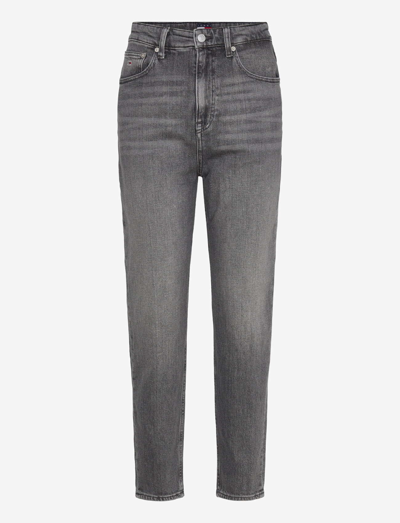 Tommy Jeans - MOM JEAN UH TPR BI0177 CO - regular piegriezuma džinsa bikses - denim grey - 1