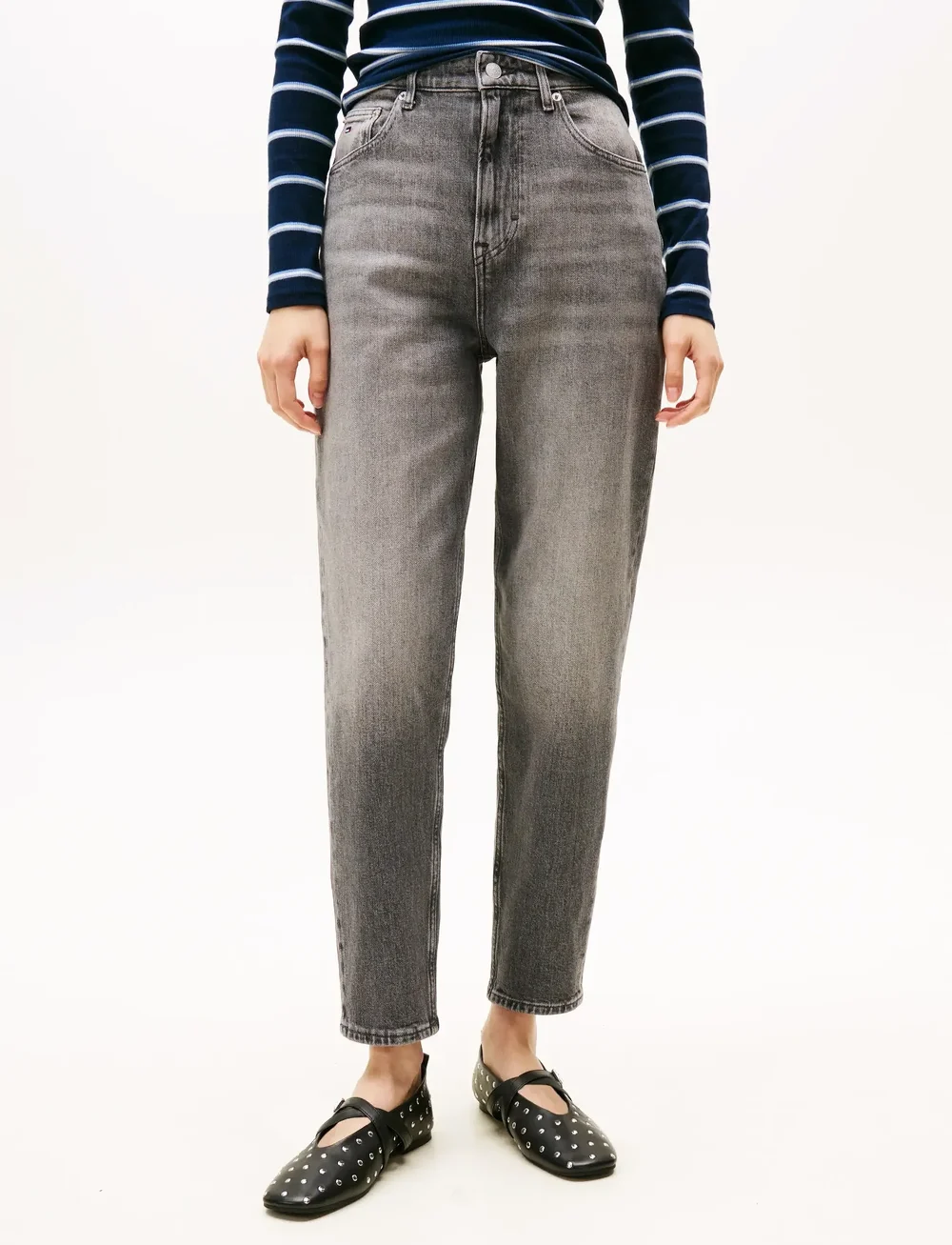 Tommy Jeans - MOM JEAN UH TPR BI0177 CO - regular jeans - denim grey - 4