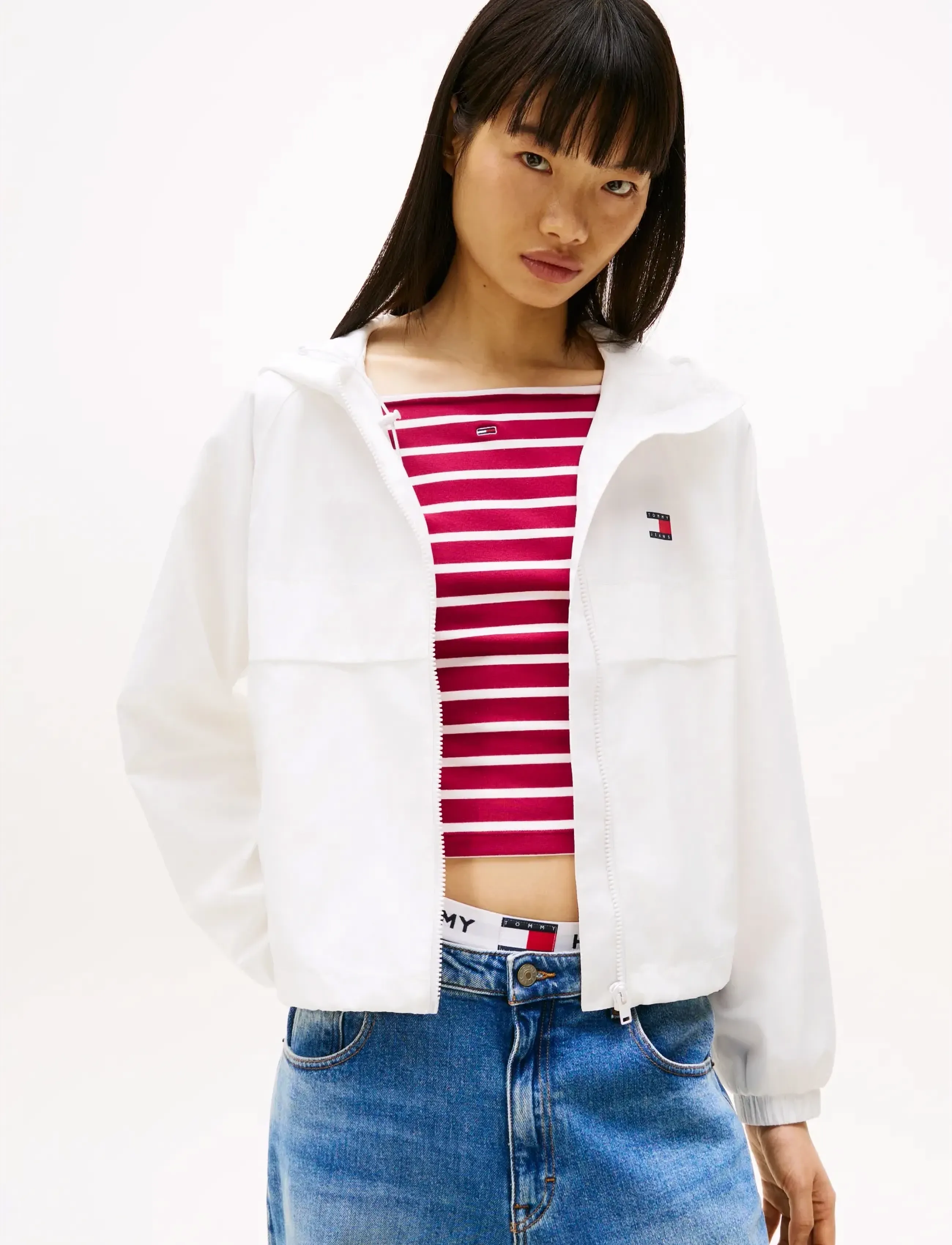 Tommy Jeans TJW ESSENTIAL WINDBREAKER EXT - Tommy Jeans - ECRU / white