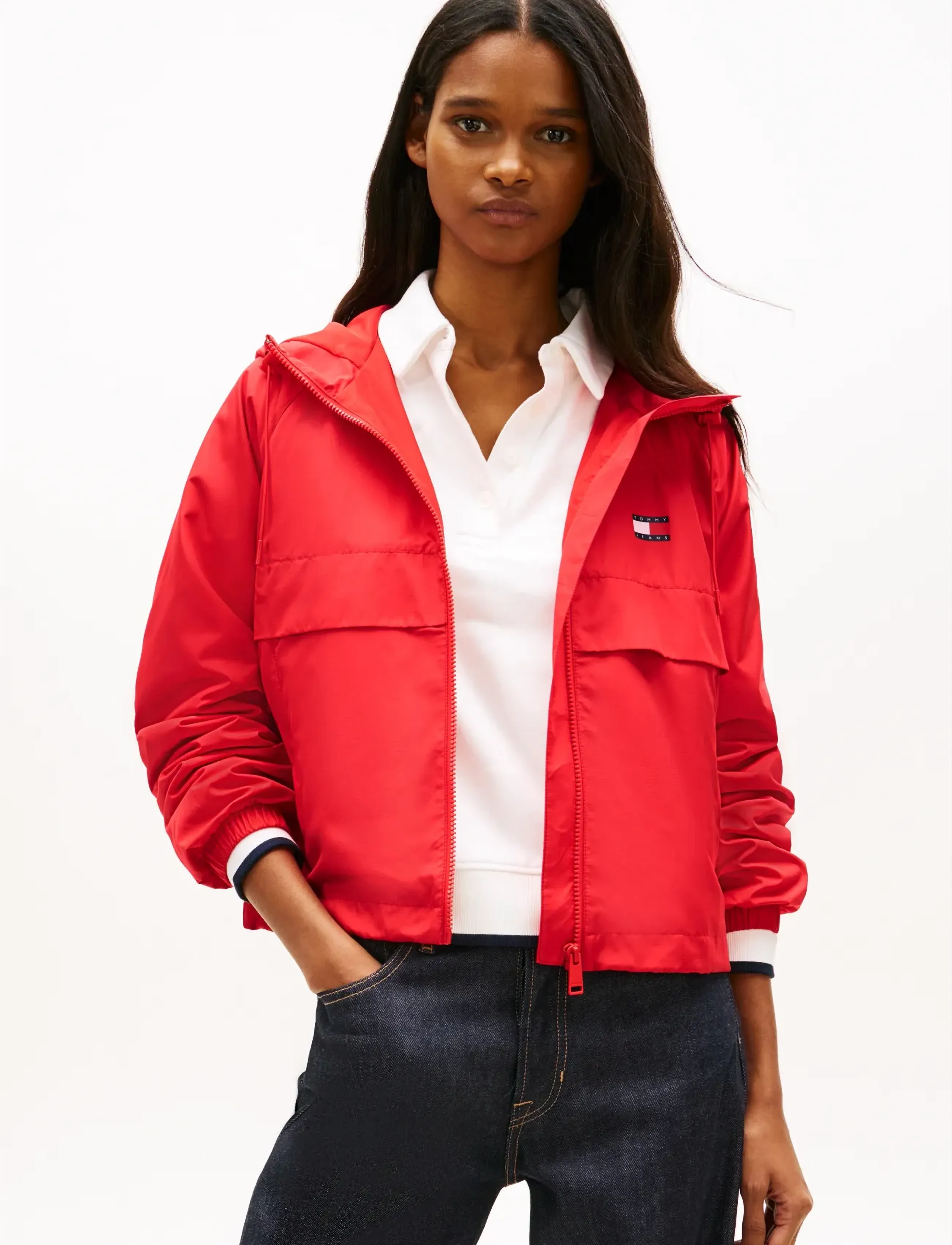 Tommy Jeans TJW ESSENTIAL WINDBREAKER EXT - Uus - RED ALERT / red