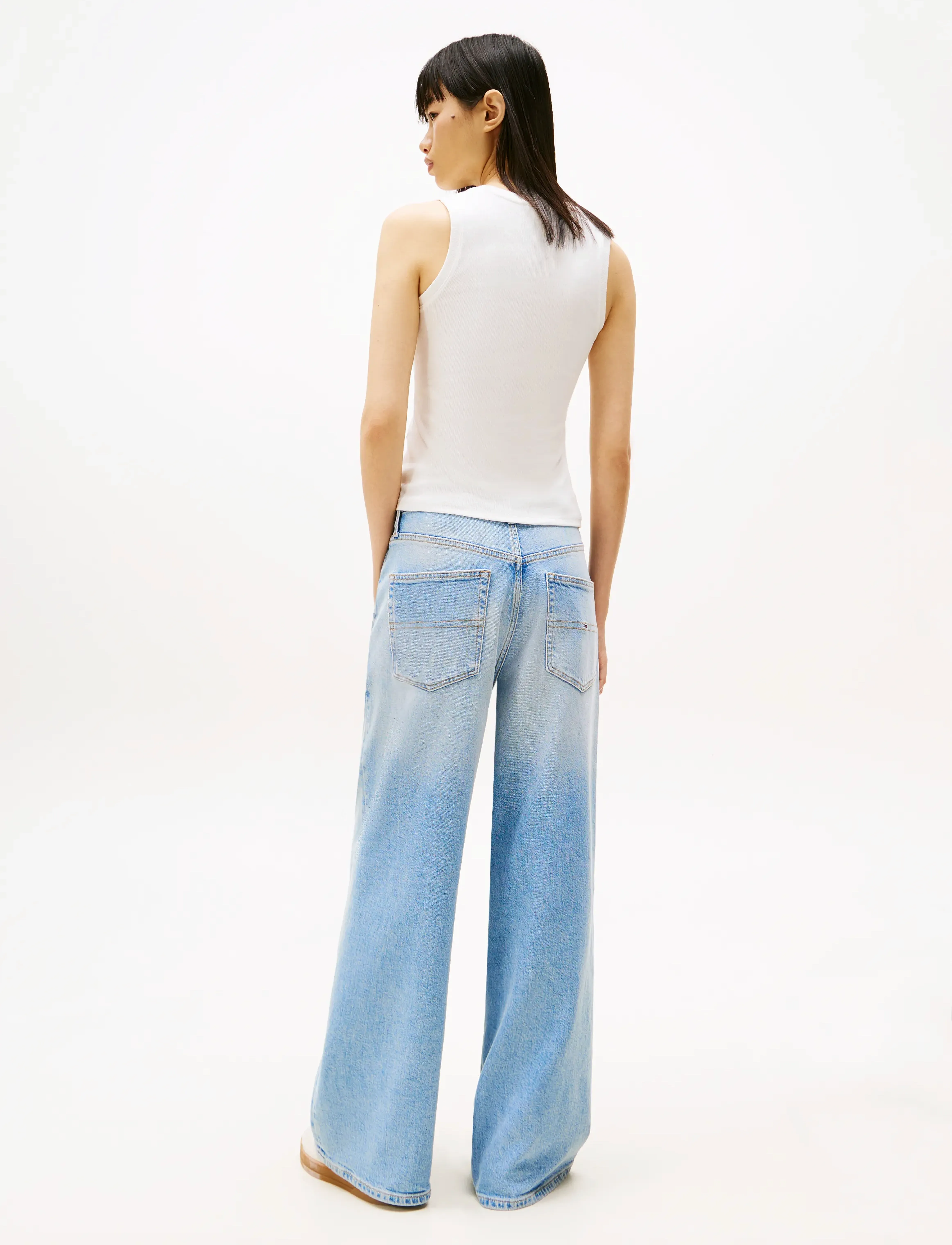 Tommy Jeans - TJW ESSENTIAL RIB TANK EXT - sleeveless tops - ecru - 4