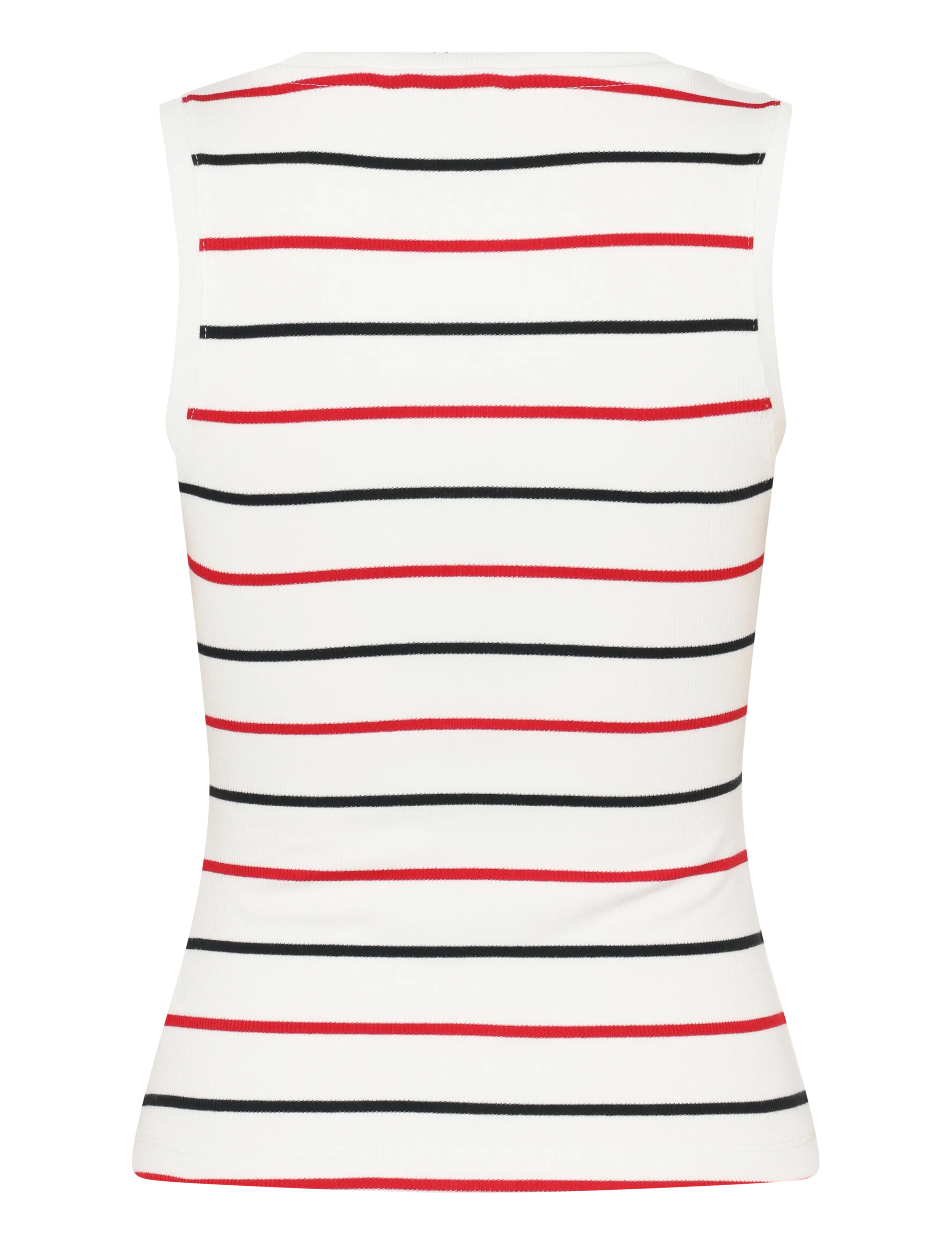 Tommy Jeans - TJW ESSENTIAL RIB TANK EXT - sleeveless tops - ecru   multi stripe - 1