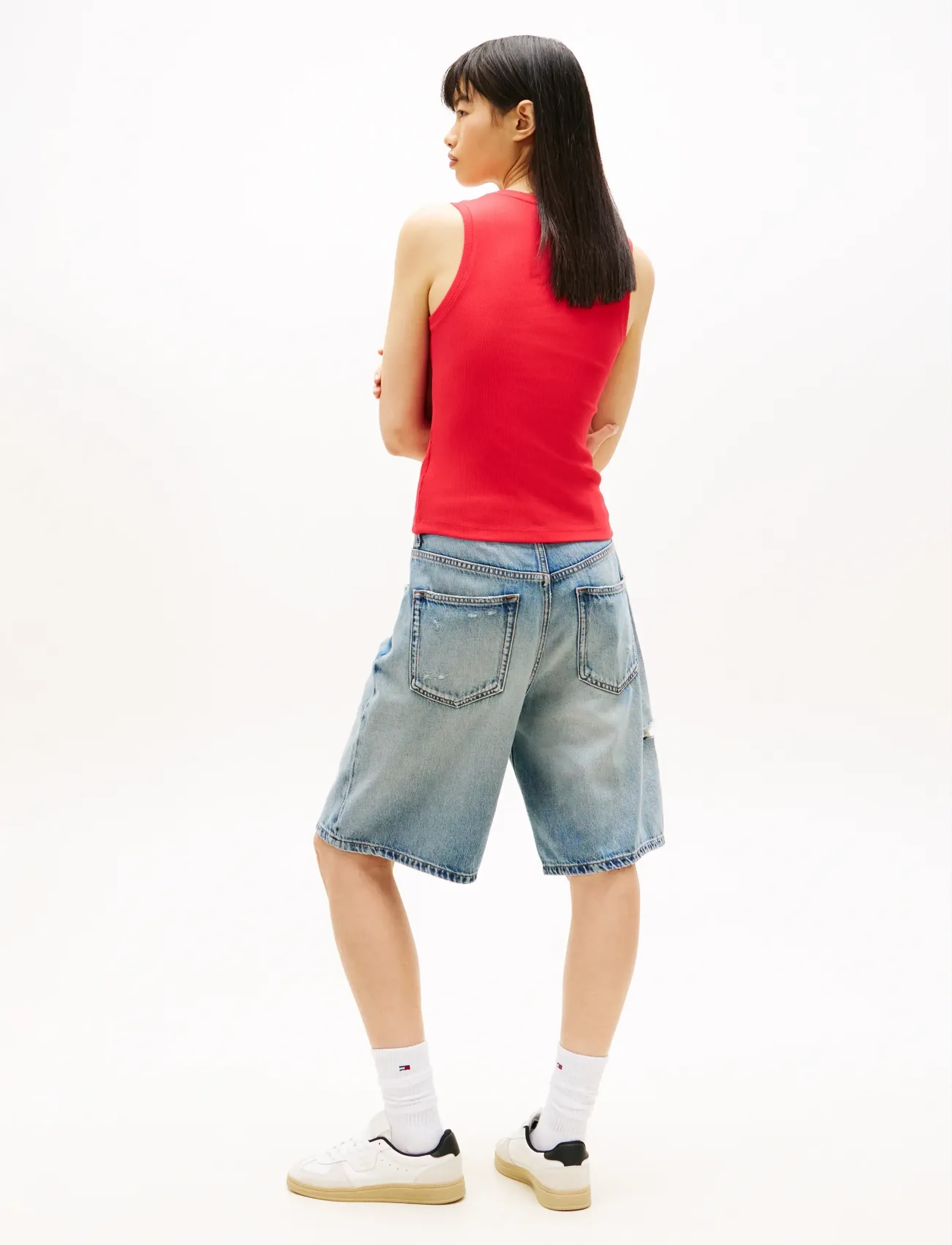 Tommy Jeans - TJW ESSENTIAL RIB TANK EXT - topid ja varrukateta alussärgid - red alert - 2