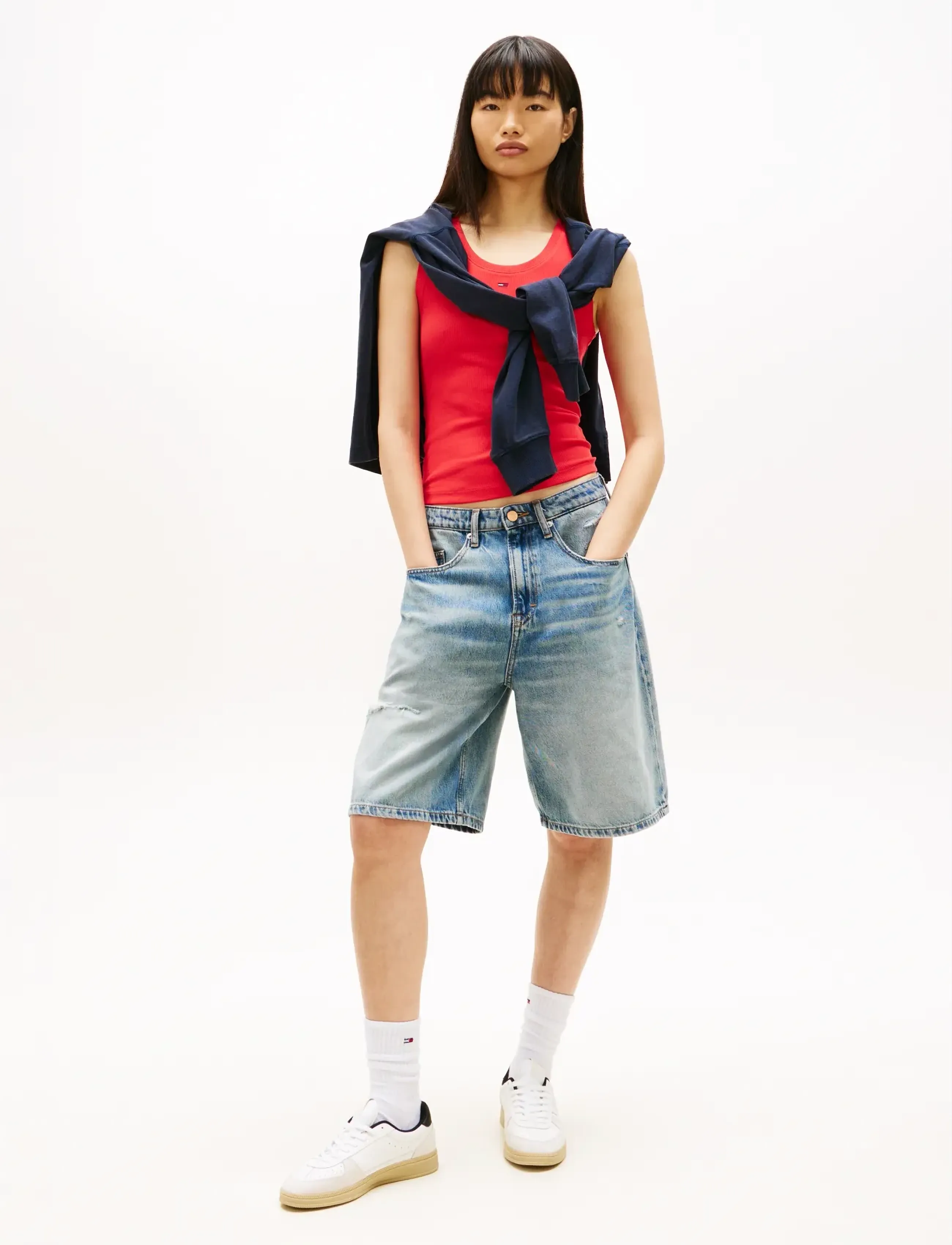 Tommy Jeans - TJW ESSENTIAL RIB TANK EXT - topid ja varrukateta alussärgid - red alert - 3
