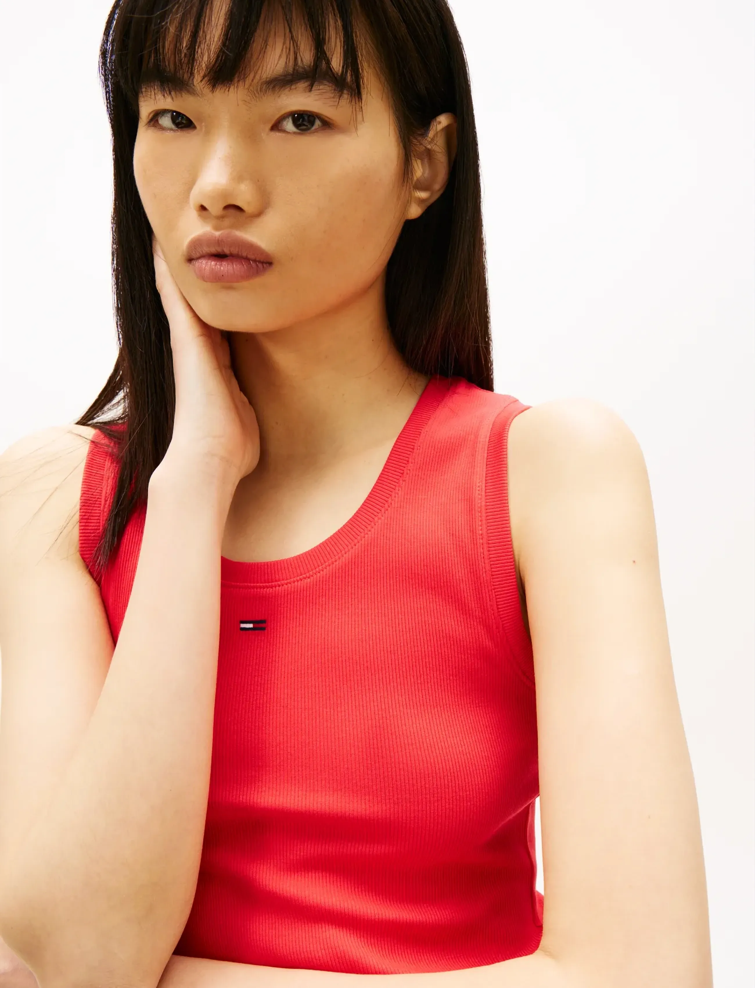 Tommy Jeans - TJW ESSENTIAL RIB TANK EXT - topid ja varrukateta alussärgid - red alert - 4