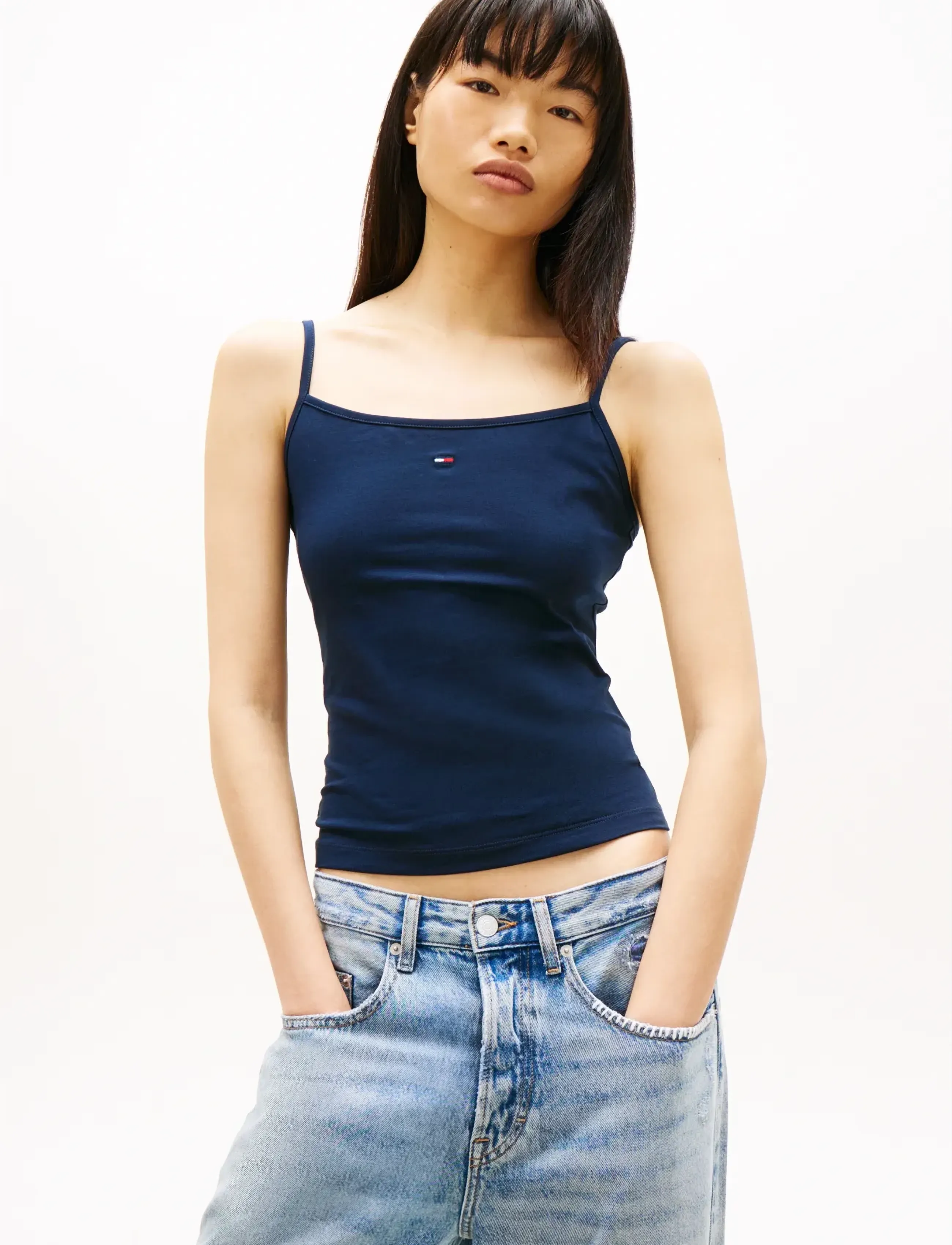 Tommy Jeans TJW ESSENTIAL STRAP TOP EXT - T-särgid ja alussärgid - DARK NIGHT NAVY / navy