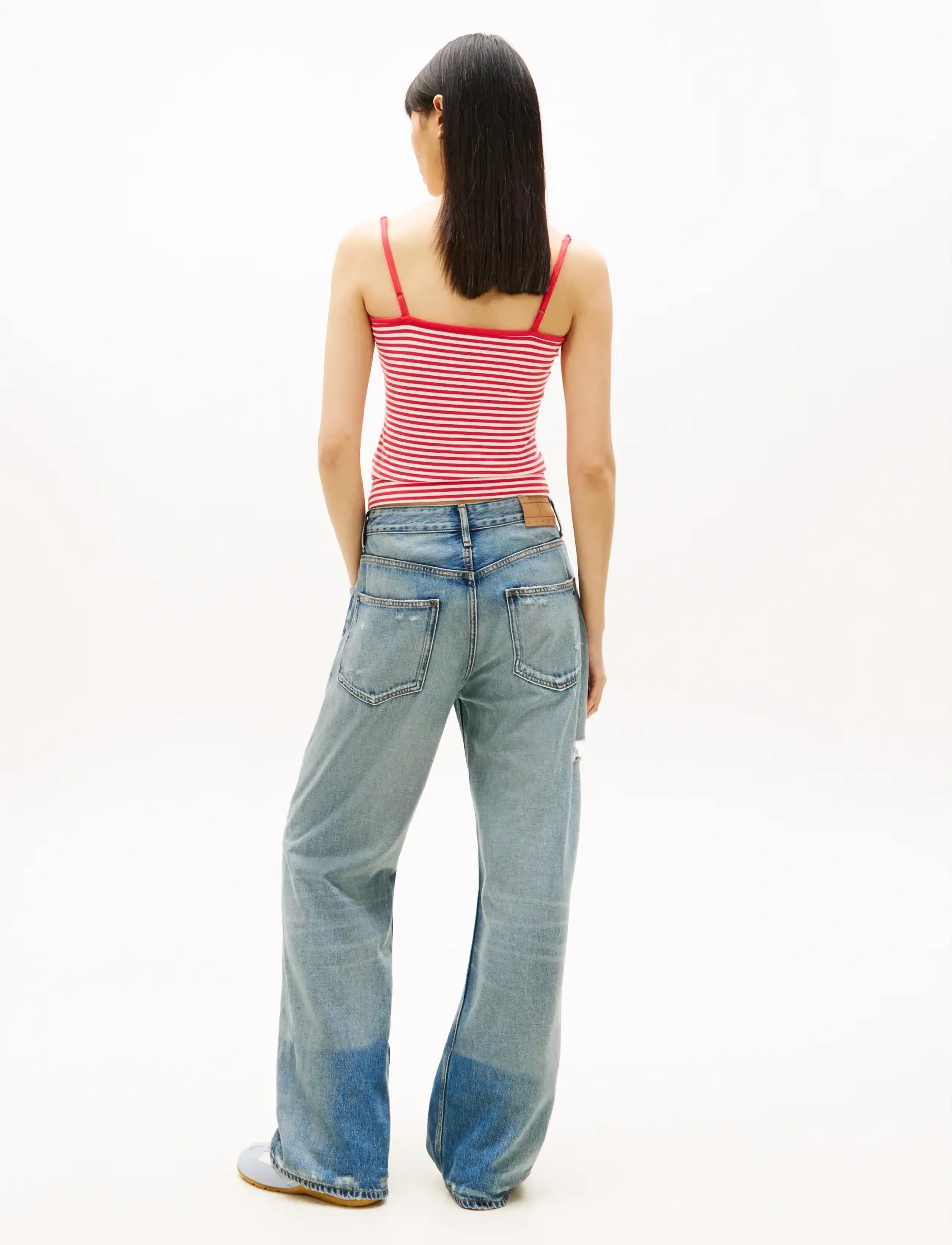 Tommy Jeans - TJW ESSENTIAL STRAP TOP EXT - Ärmellose tops - red alert   stripe - 2