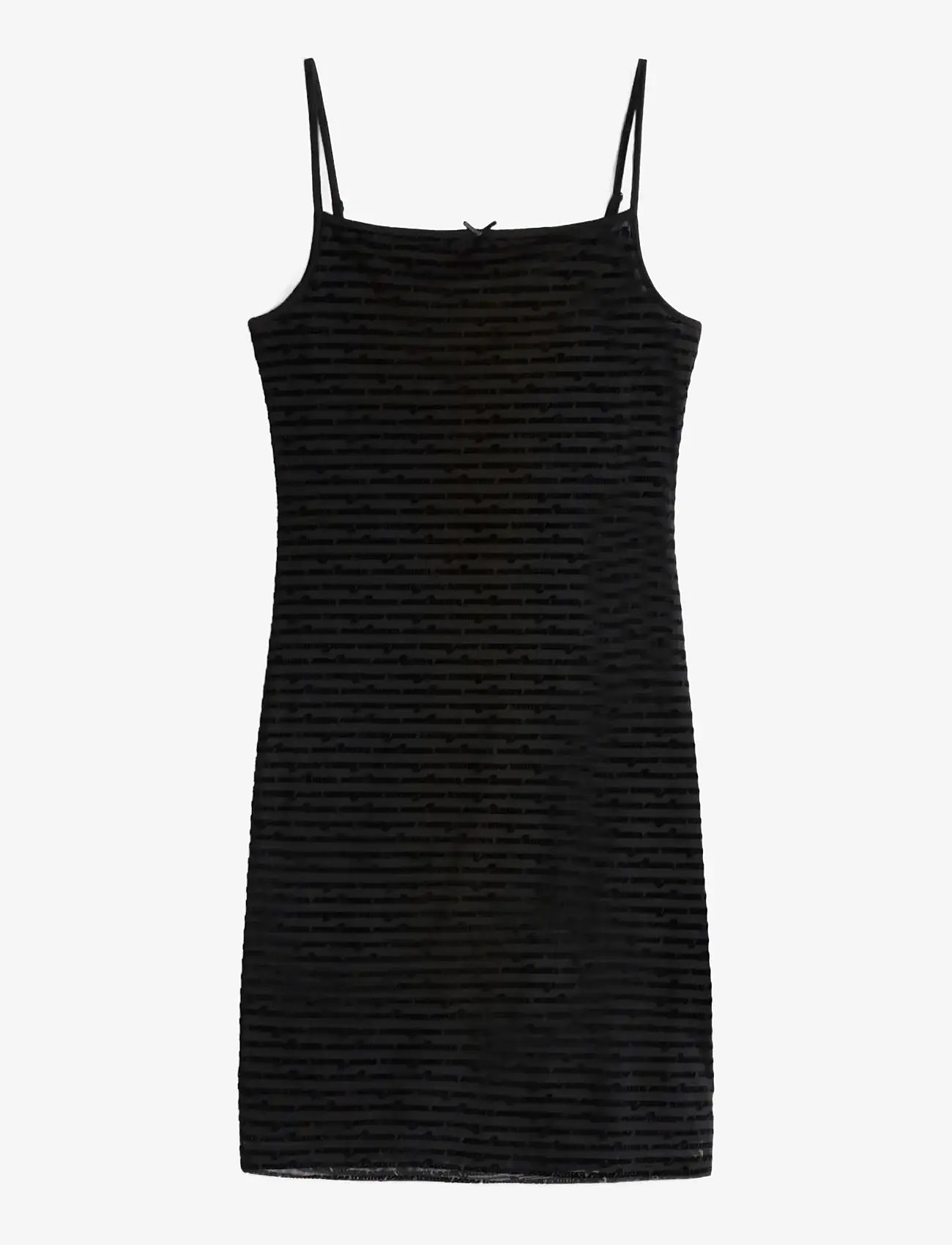 Tommy Jeans - TJW SCRIPT AOP MESH DRESS - short dresses - black script aop - 1