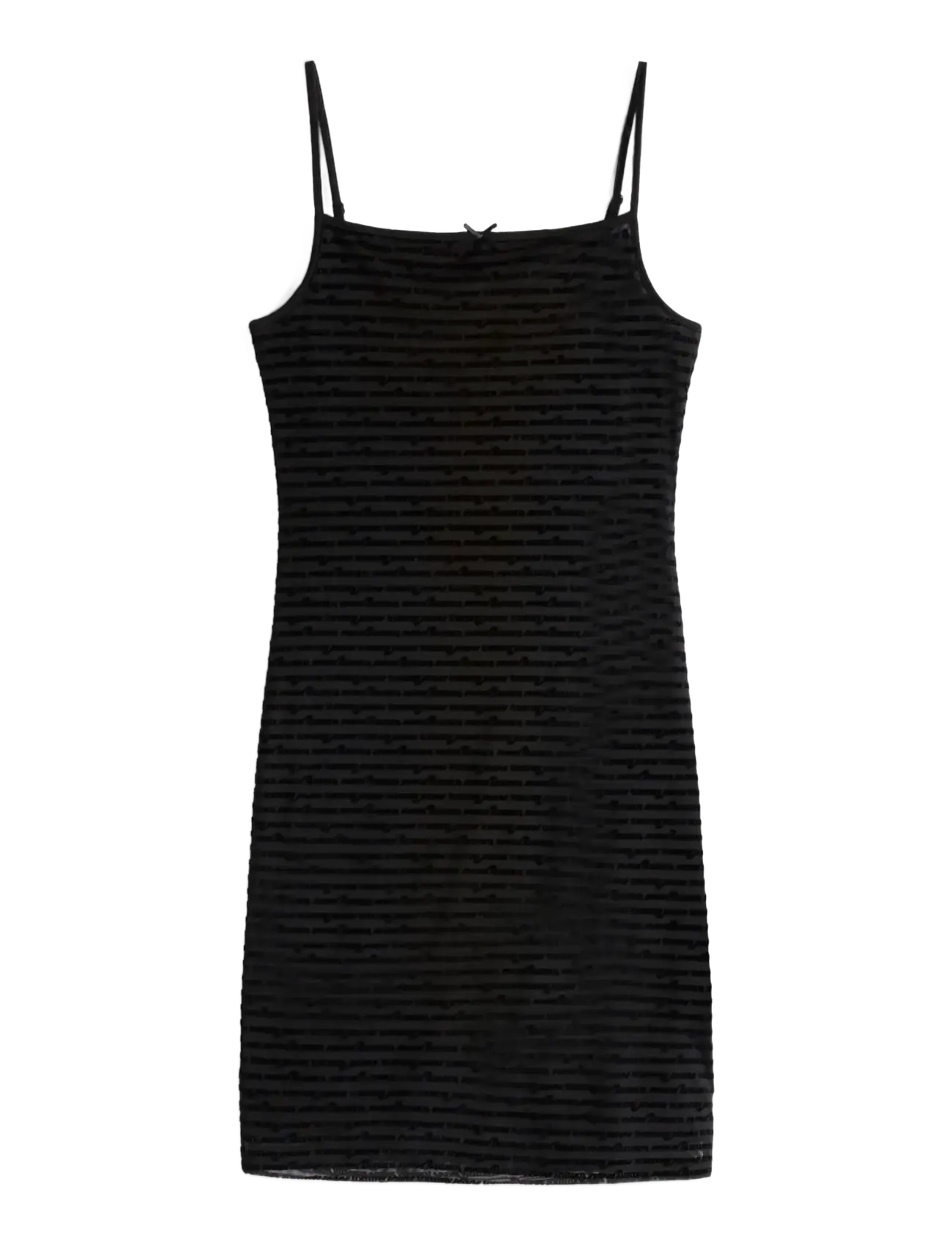 Tommy Jeans TJW SCRIPT AOP MESH DRESS - Korte kjoler - BLACK SCRIPT AOP / black