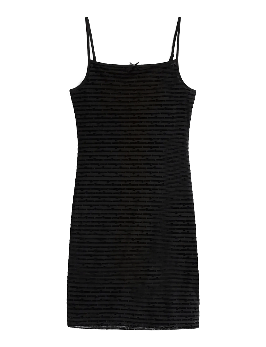 Tommy Jeans - TJW SCRIPT AOP MESH DRESS - minikleidid - black script aop - 1