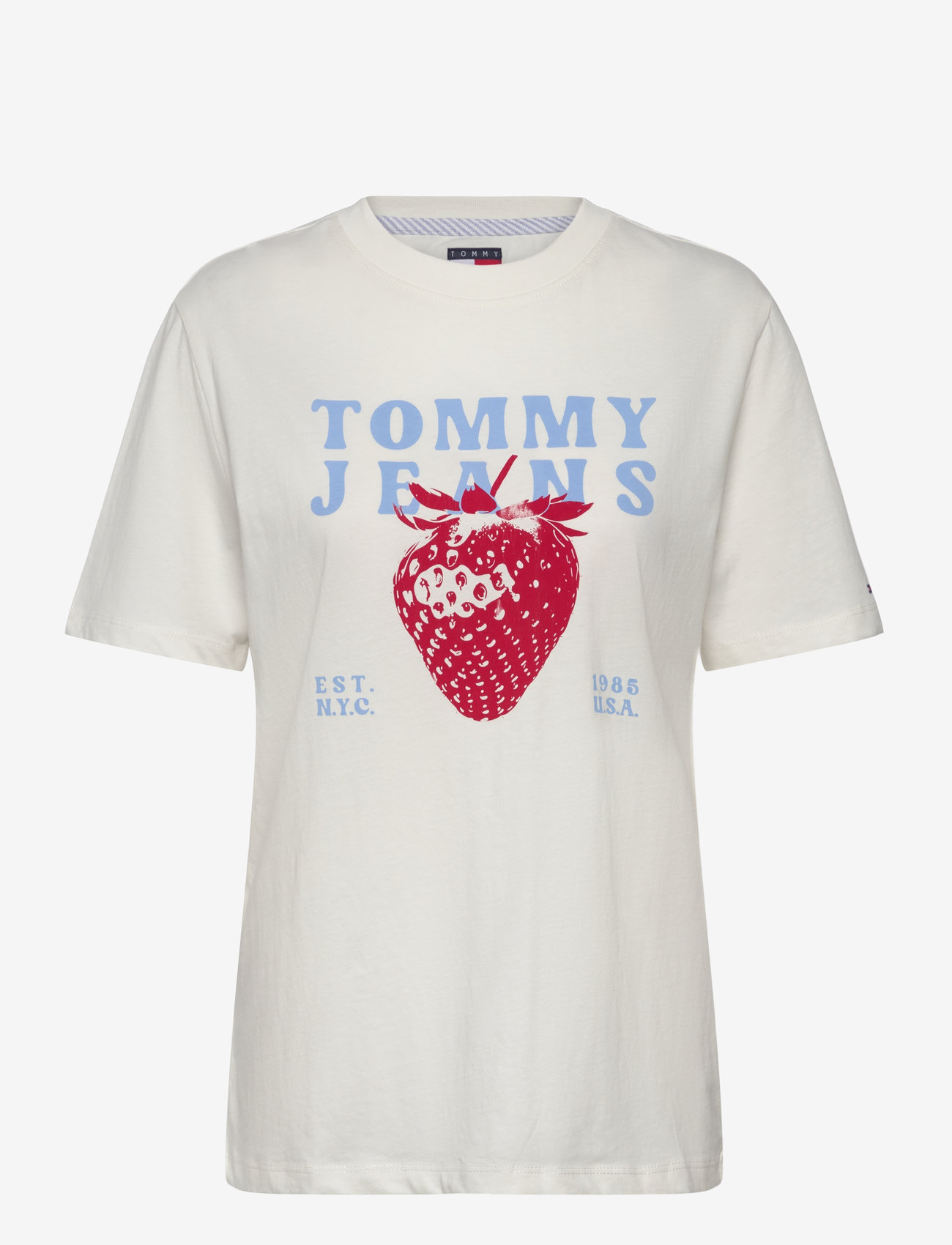 Tommy Jeans - TJW RLX TJ STRAWBERRY TEE - t-shirts - ecru - 1