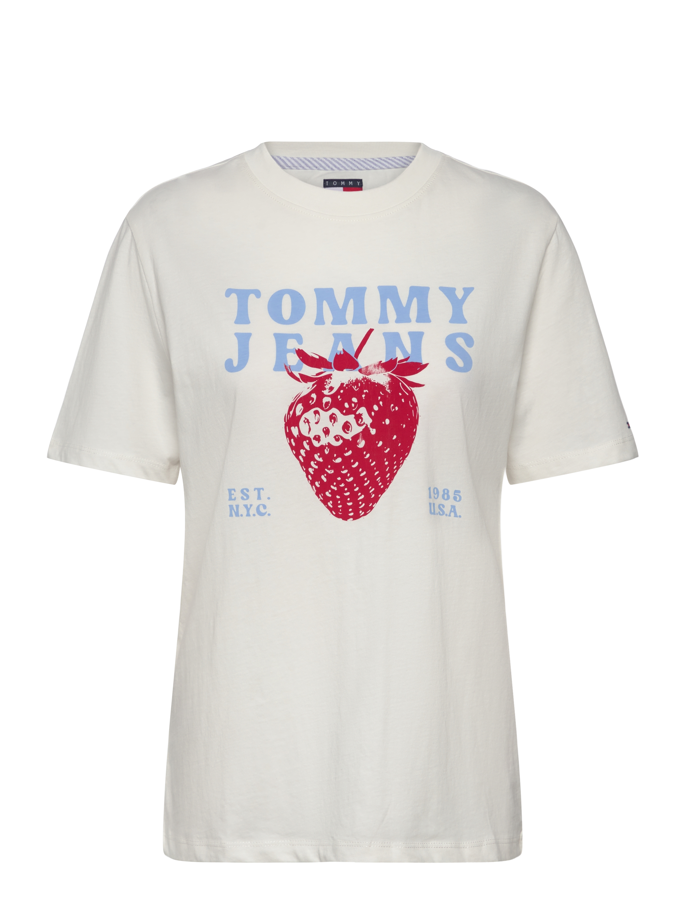 Tommy Jeans - TJW RLX TJ STRAWBERRY TEE - ecru - 1