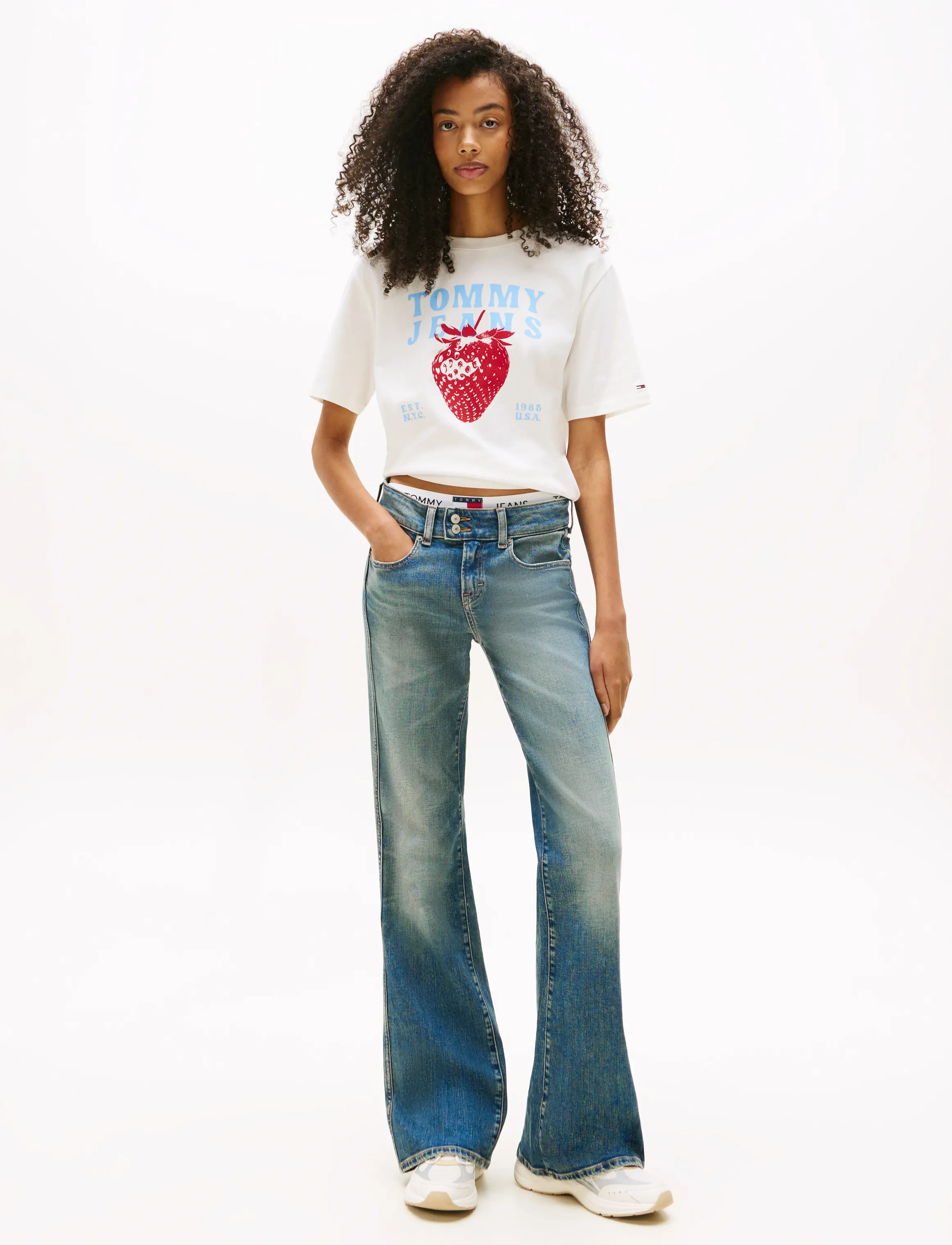 Tommy Jeans - TJW RLX TJ STRAWBERRY TEE - ecru - 3