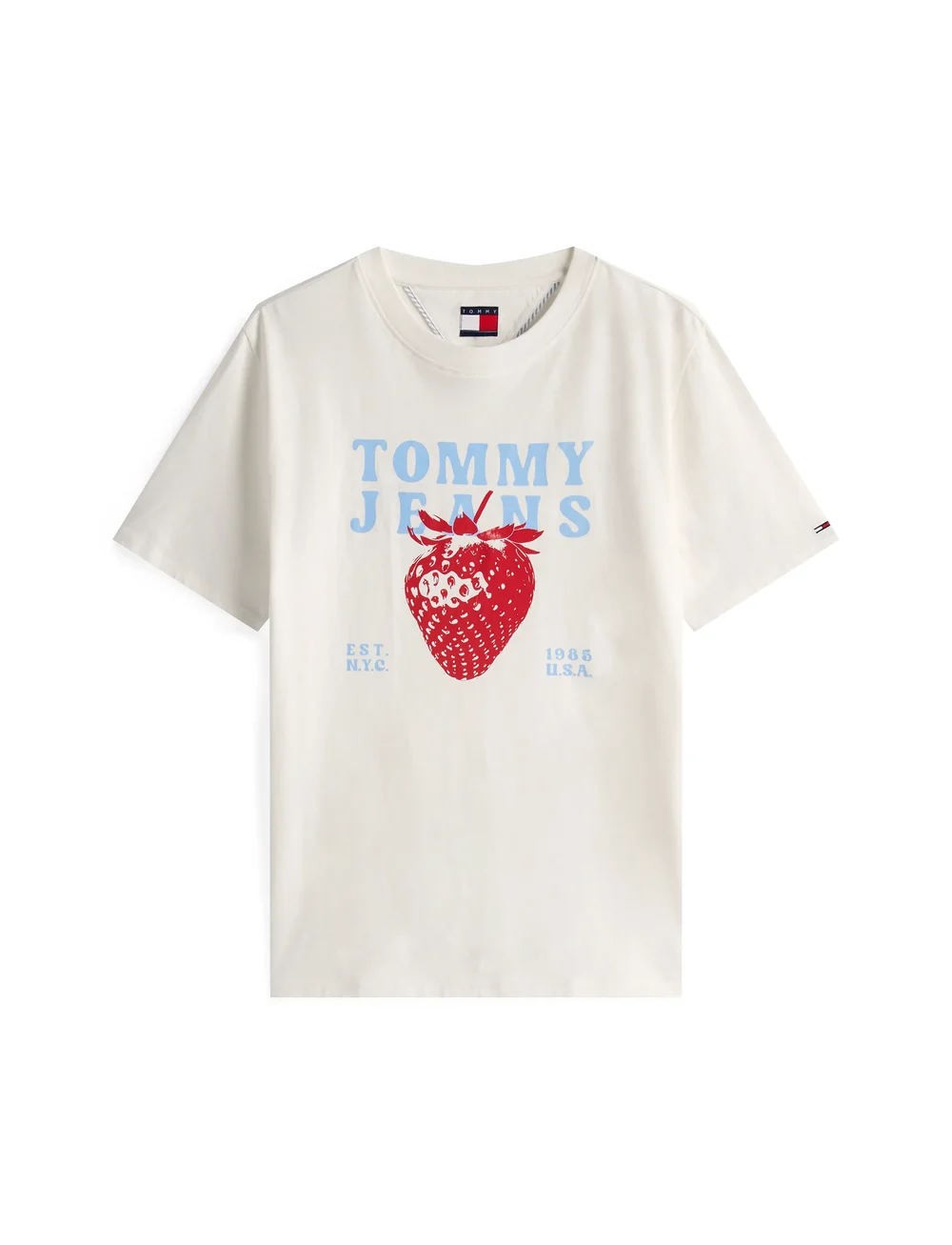 Tommy Jeans - TJW RLX TJ STRAWBERRY TEE - t-shirts - ecru - 5