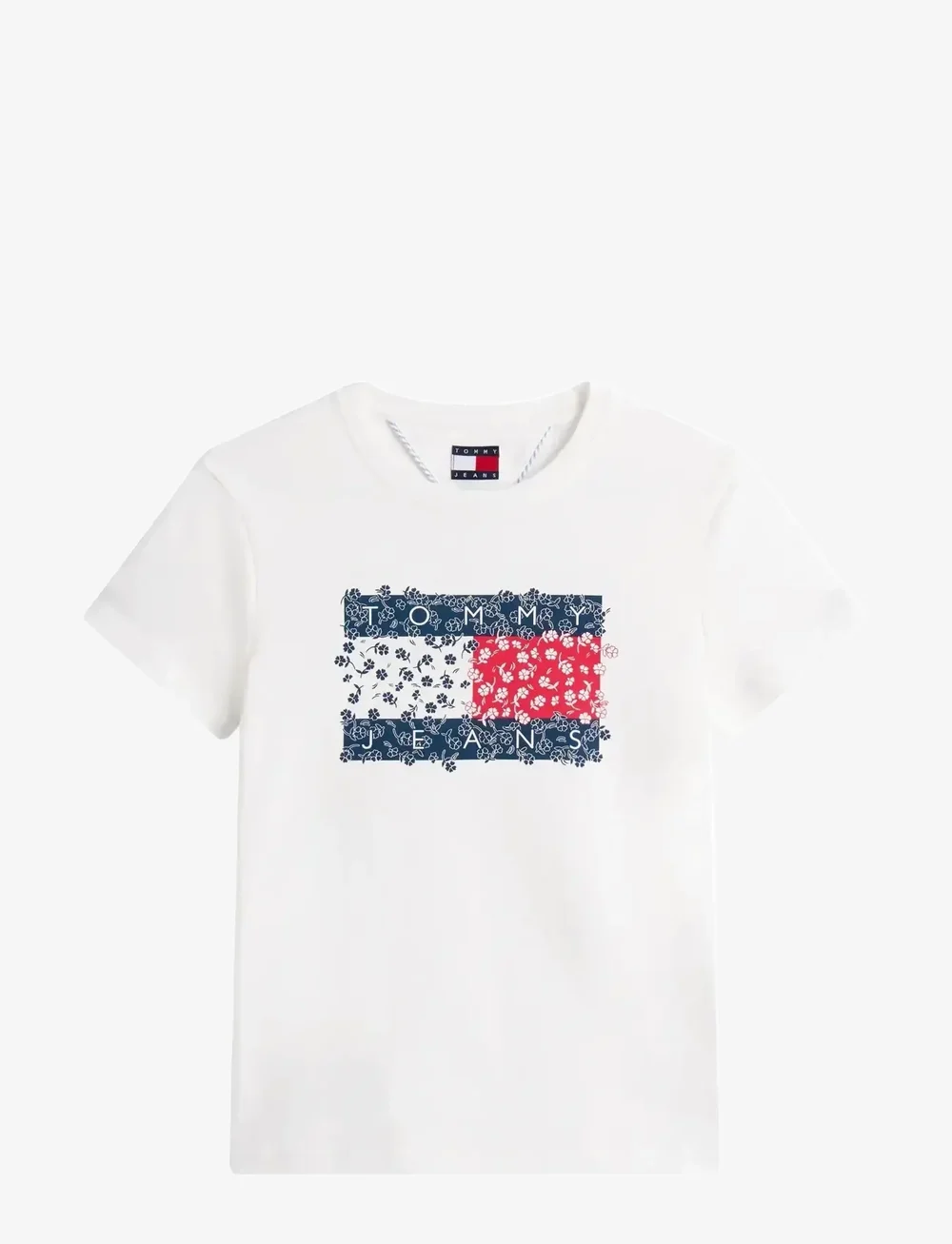 Tommy Jeans - TJW REG FLORAL FLAG TEE - t-shirts - ecru - 1