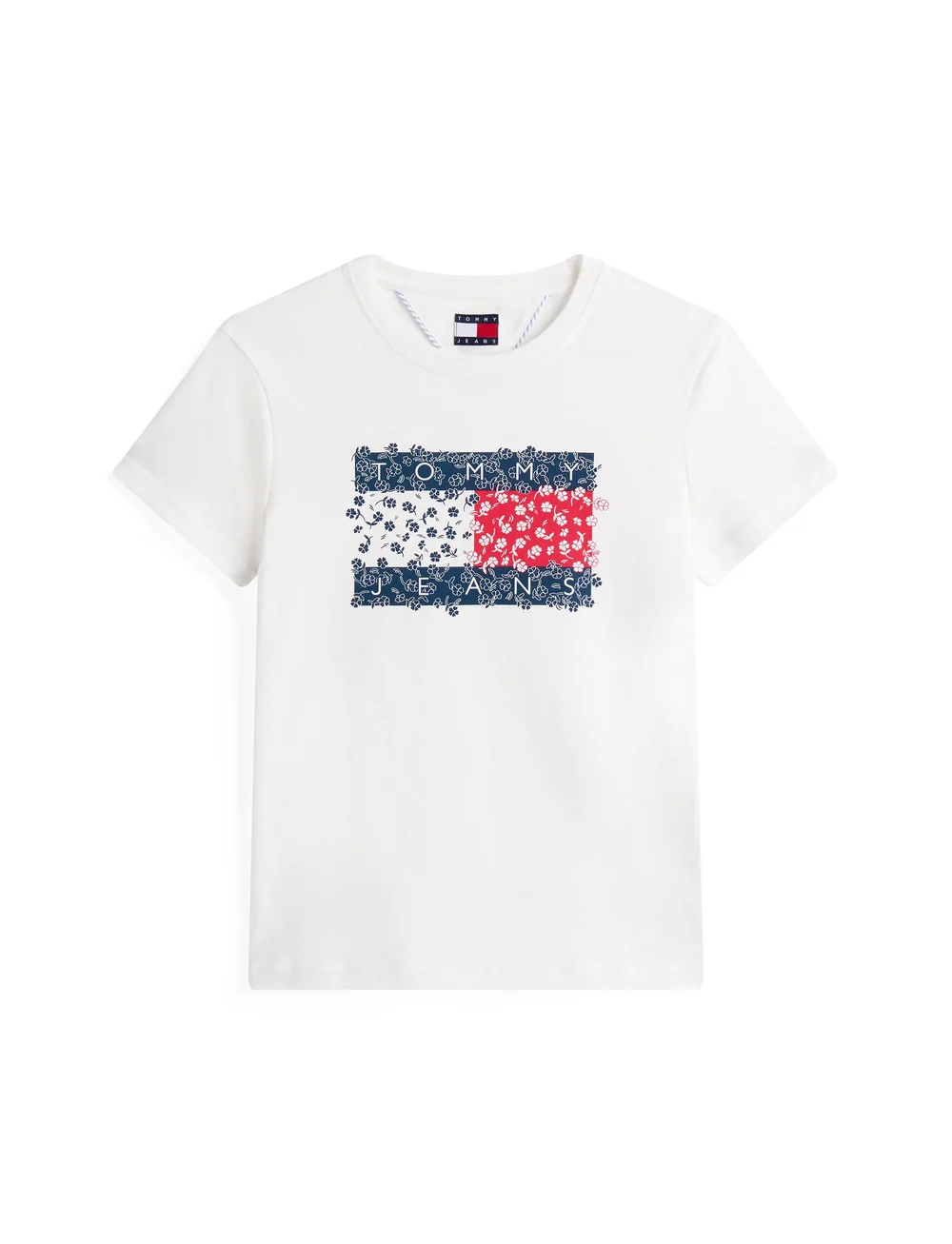 Tommy Jeans - TJW REG FLORAL FLAG TEE - t-shirts - ecru - 4