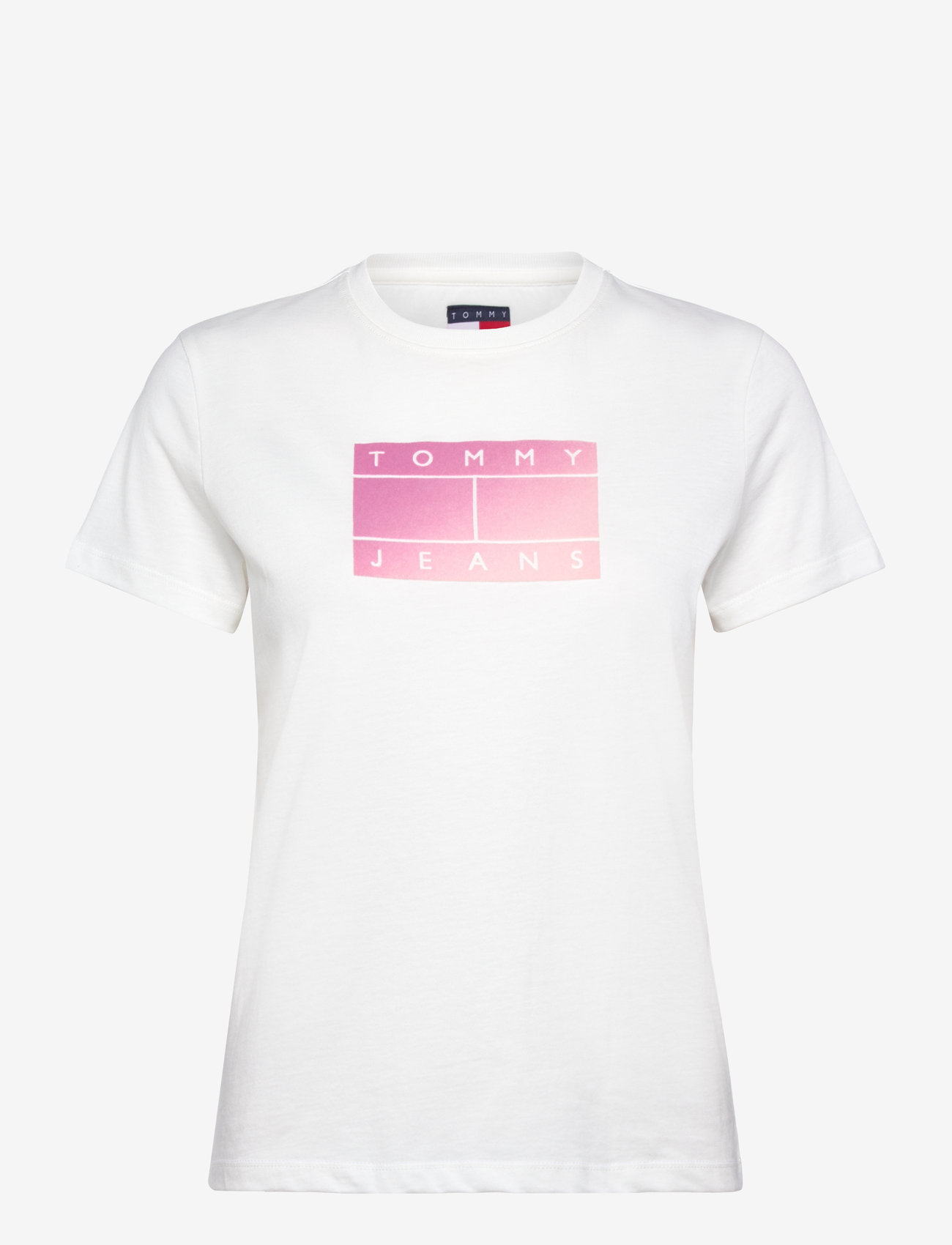 Tommy Jeans - TJW REG GRADIENT FLAG SS - herbstliche kleidung - ecru - 0