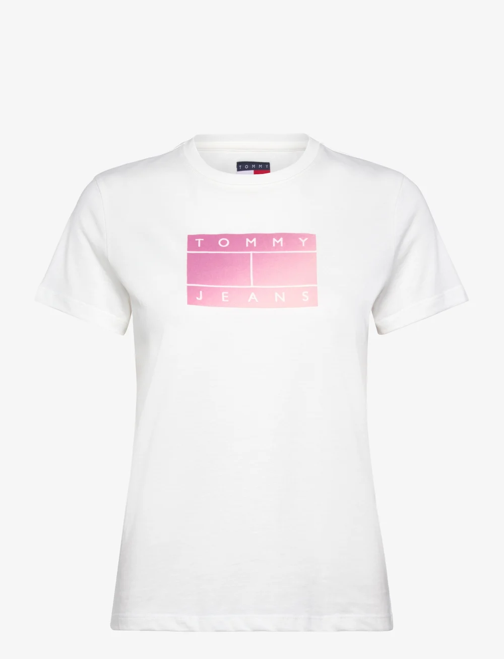 Tommy Jeans - TJW REG GRADIENT FLAG SS - t-shirts - ecru - 1