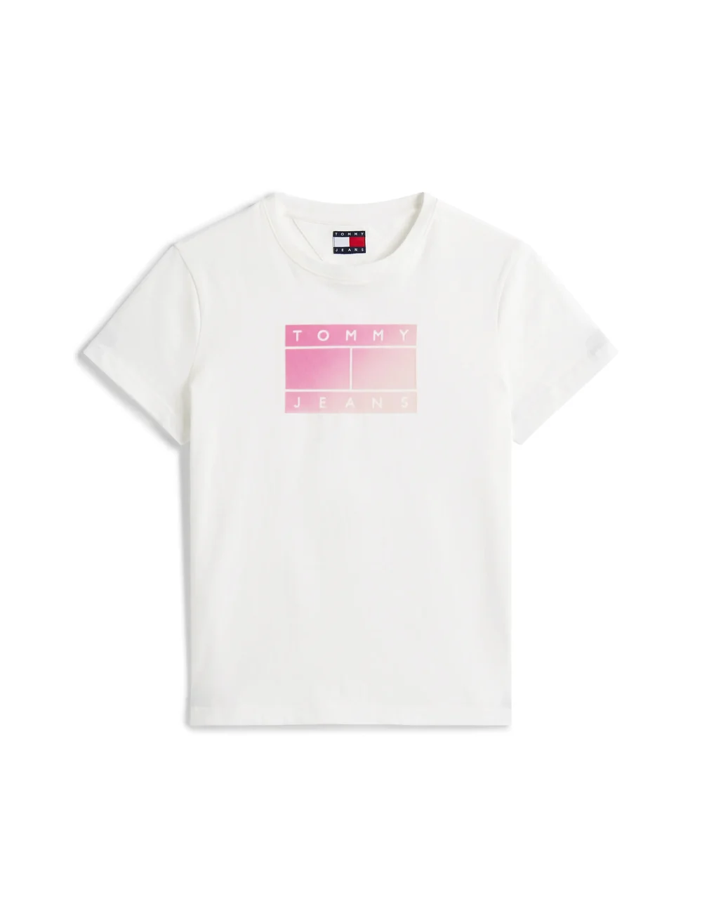 Tommy Jeans - TJW REG GRADIENT FLAG SS - t-shirts - ecru - 5