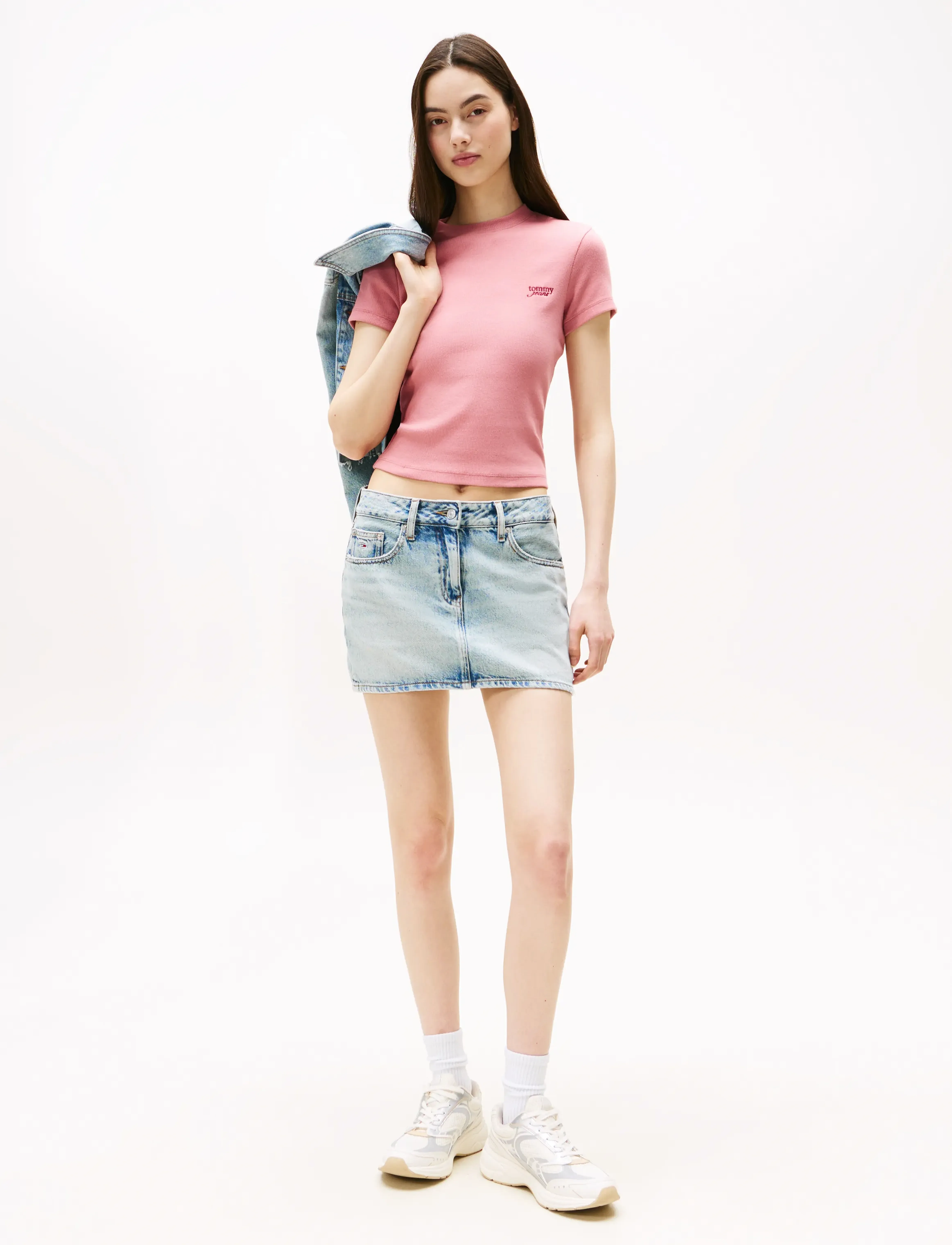 Tommy Jeans - TJW SLIM SH SCRIPT TEE - marškinėliai - tahiti berry - 3