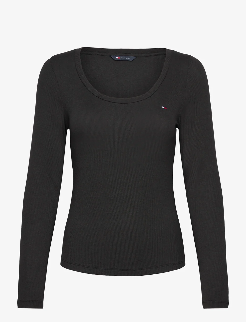 Tommy Jeans - TJW REG SOFT RIB ESSENTIAL LS - langærmede toppe - black - 1