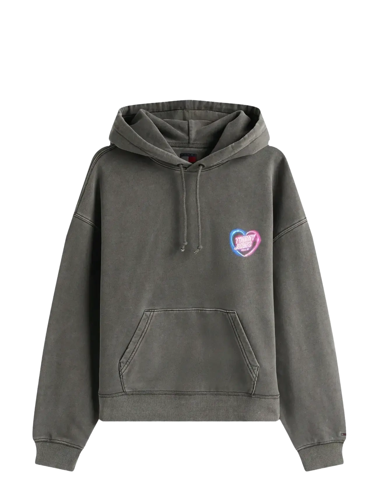Tommy Jeans TJW BXY NEON HOODIE EXT - Kampagne - BLACK / grey