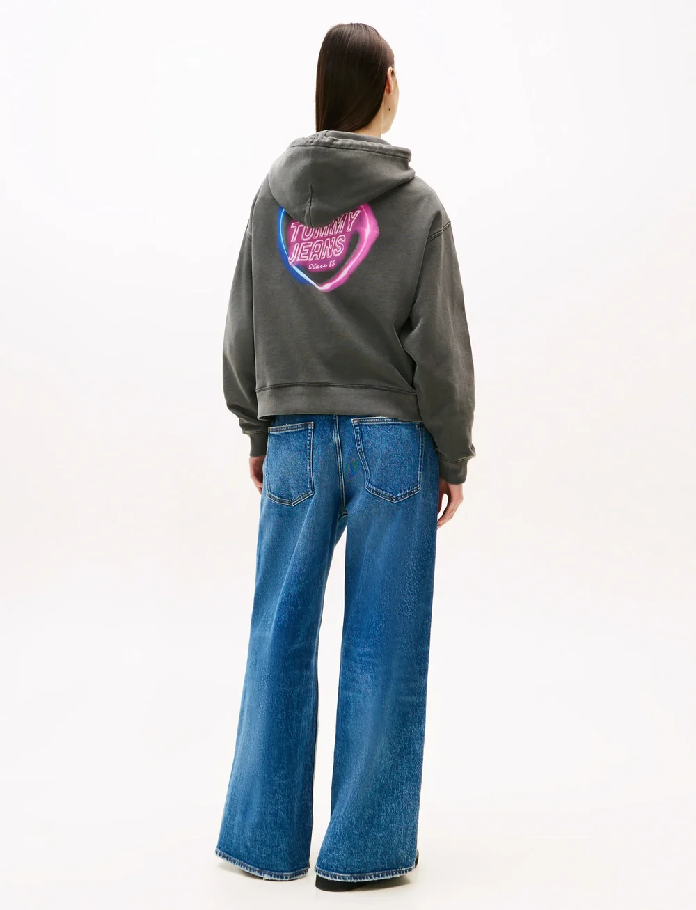 Tommy Jeans - TJW BXY NEON HOODIE EXT - hoodies - black - 5