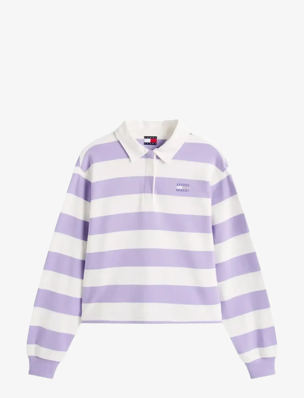 Tommy Jeans - TJW RLX SH STRIPE BADGE RUGBY - polo's - ophelia purple / stripe - 1