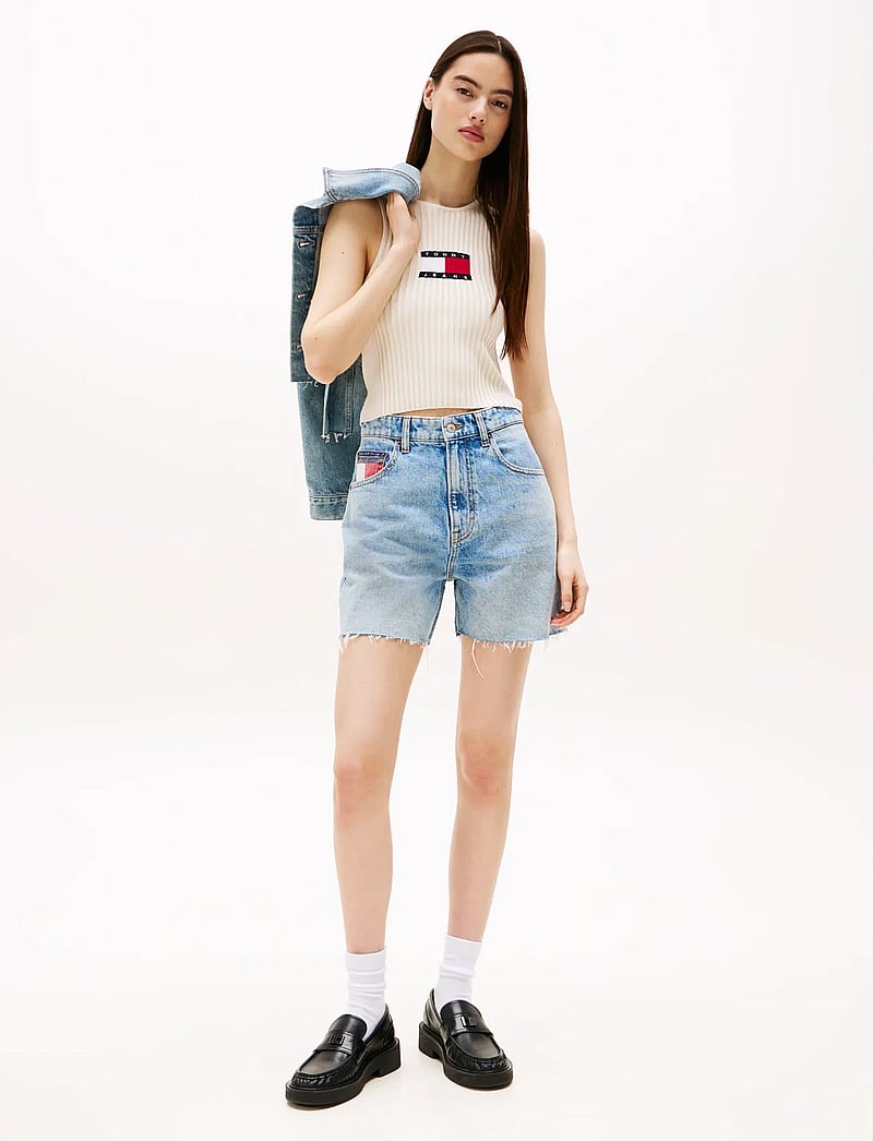 Tommy Jeans - TJW RIB RACER TANK - tanktops - ecru - 2