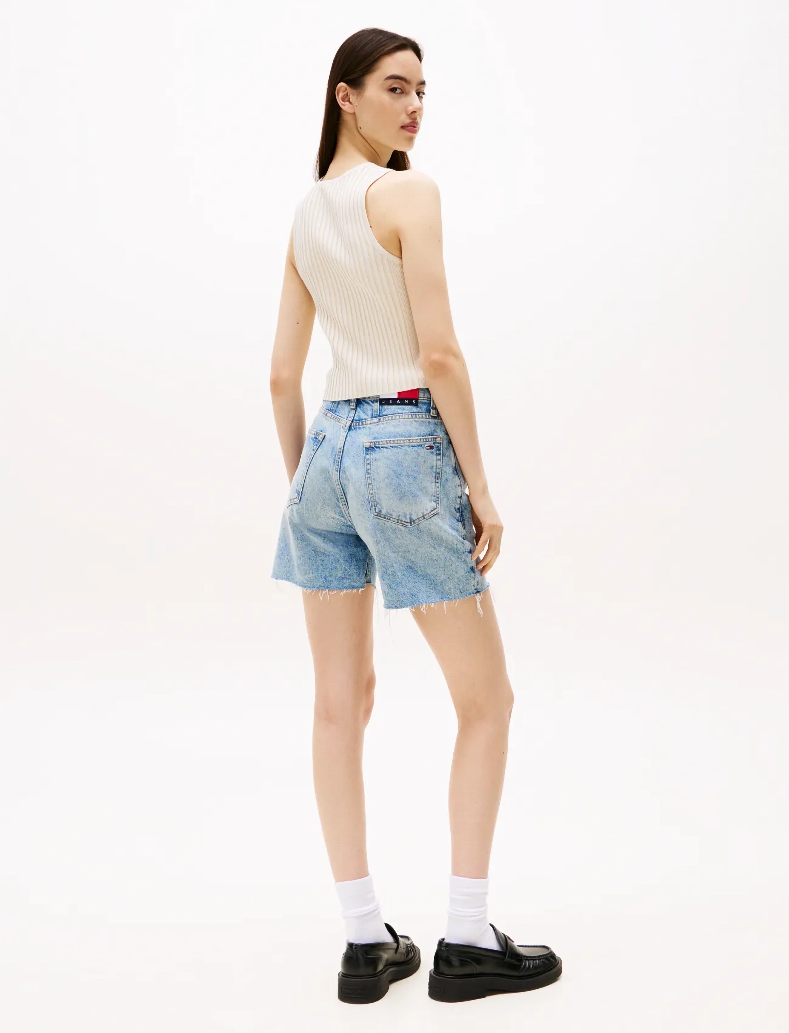Tommy Jeans - TJW RIB RACER TANK - tanktops - ecru - 3