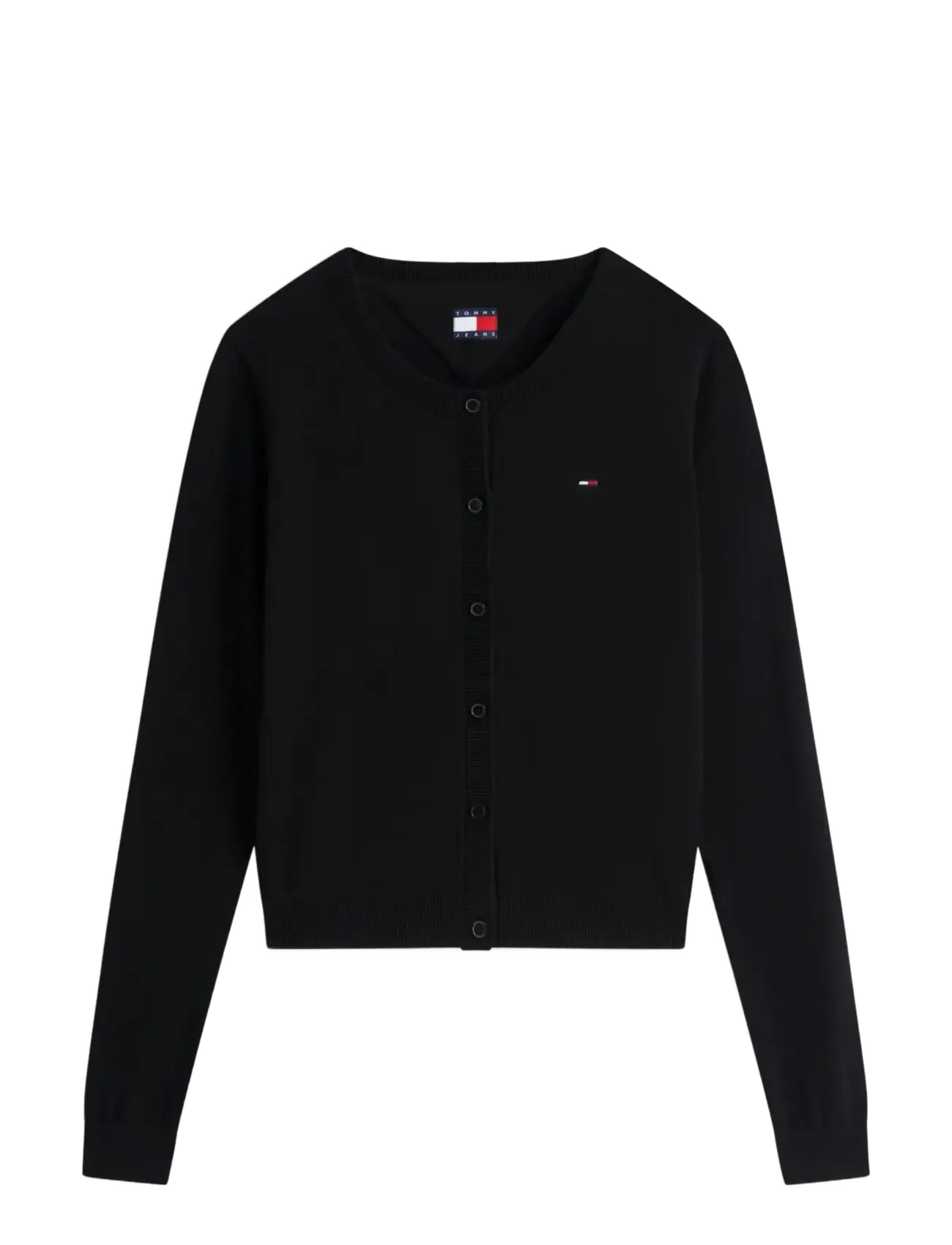 Tommy Jeans TJW ESS CREW NECK CARDIGAN - Kläder - BLACK / black