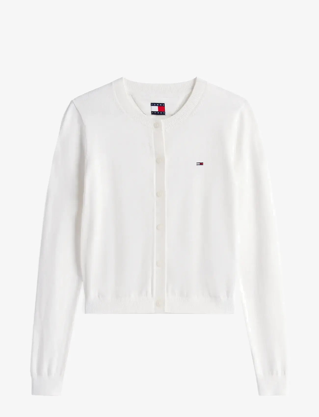 Tommy Jeans - TJW ESSENTIAL CREW NECK CARDIGAN - cardigans - ecru - 1