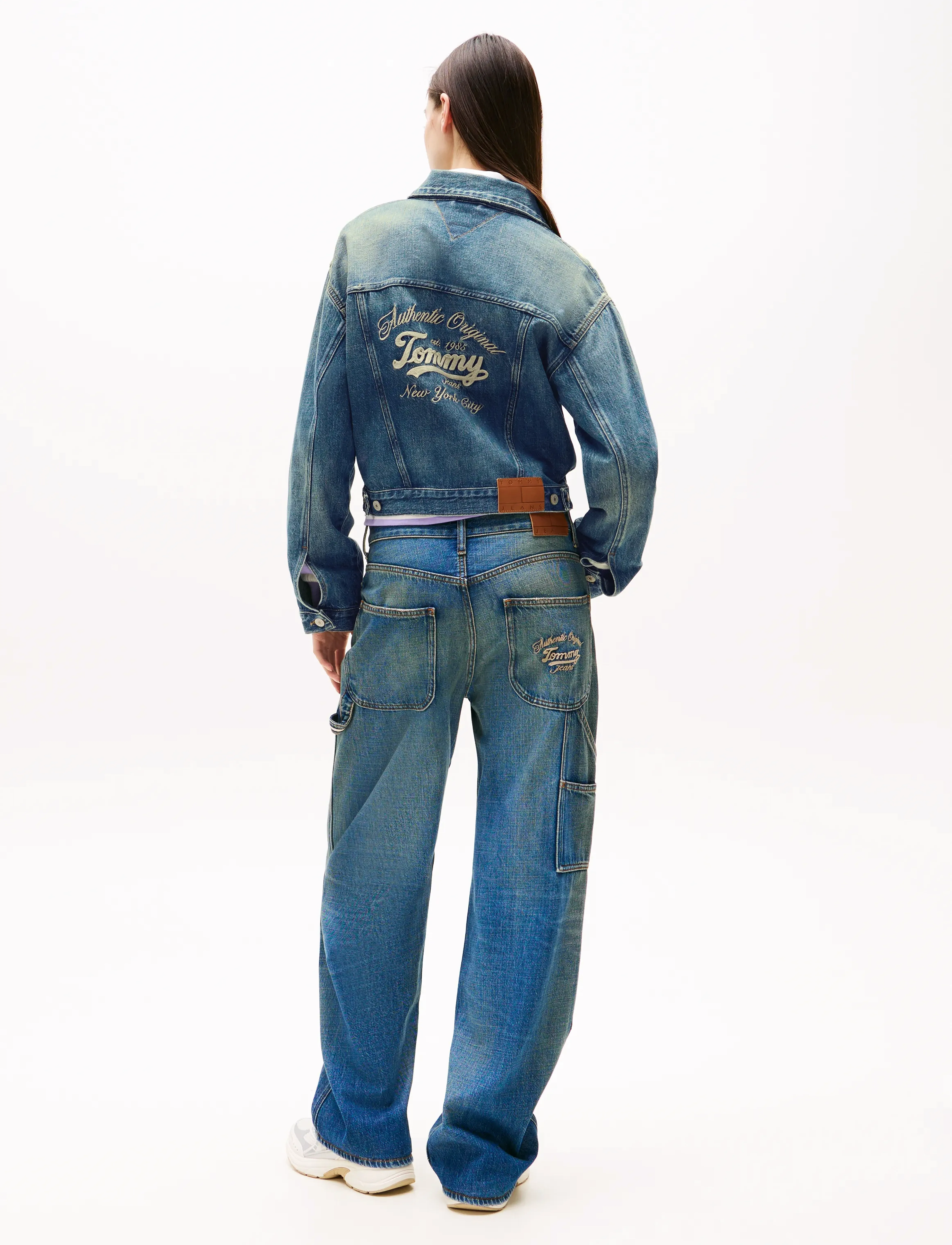 Tommy Jeans - PLEATED TRUCKER JACKET CI2037 - frühlingsjacken - denim medium - 3
