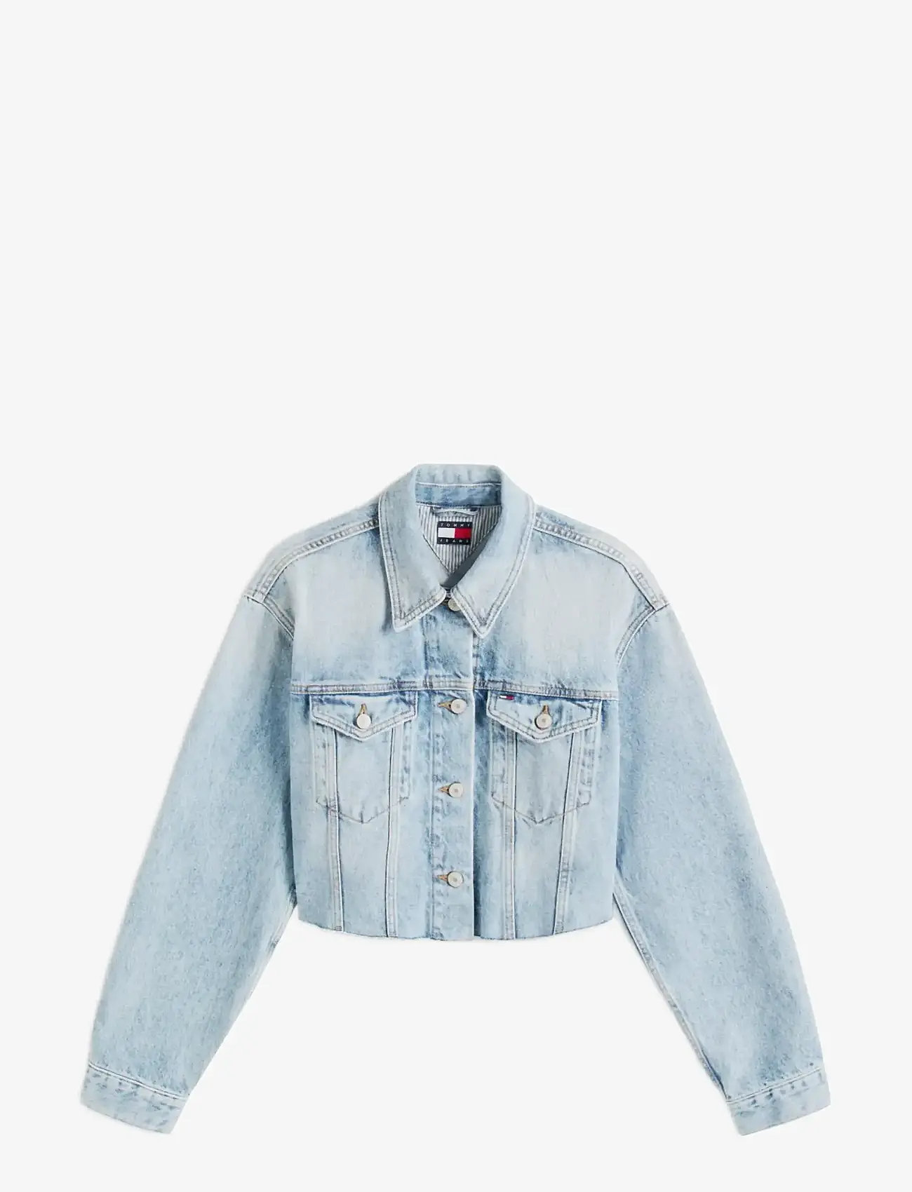 Tommy Jeans - CROPPD TRCKR JKT RWB EXT CI6033 - vårjackor - denim mid light blue - 1