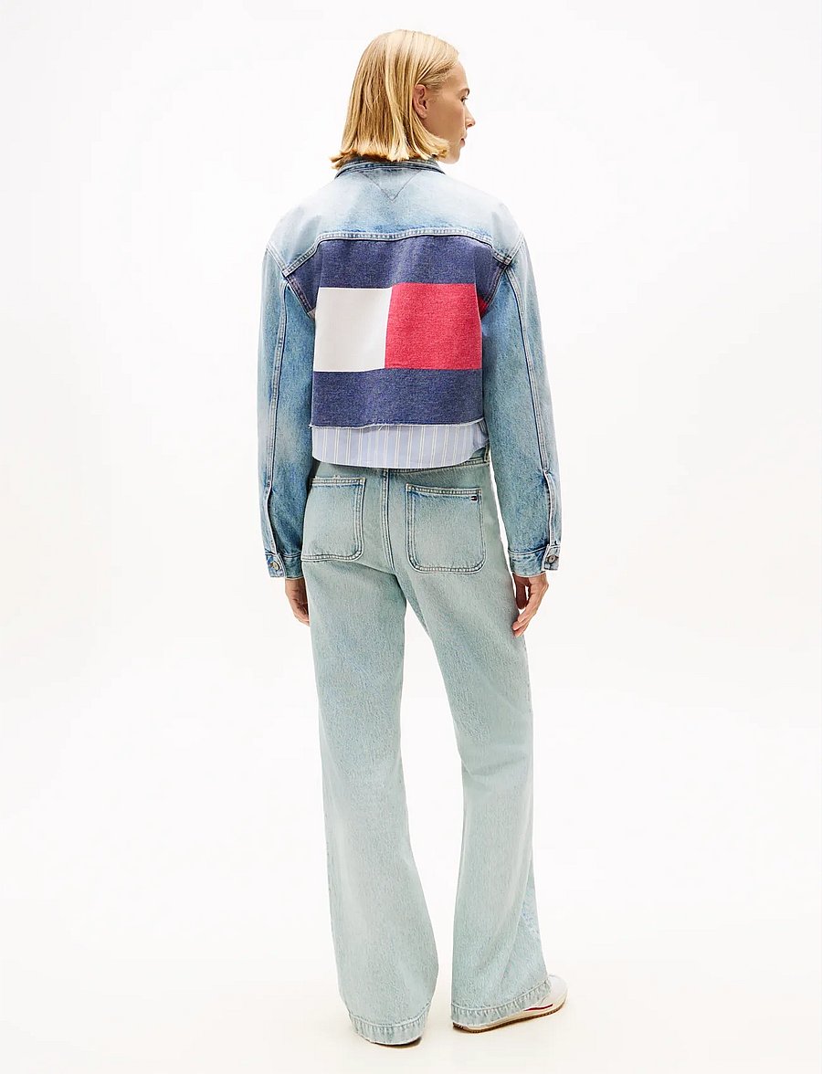 Tommy Jeans - CROPPD TRCKR JKT RWB EXT CI6033 - denimjakker - denim mid light blue - 3