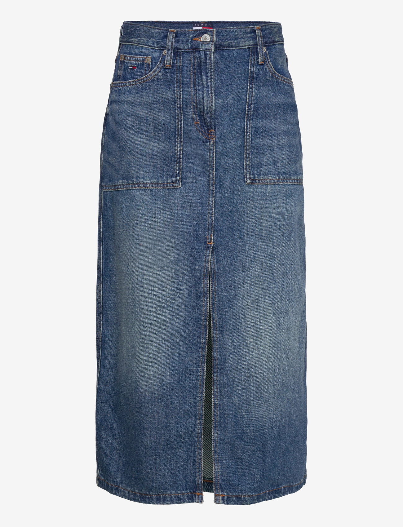 Tommy Jeans - CLAIRE MIDI SKIRT UTILITY CI2037 - denimnederdele - denim medium - 1