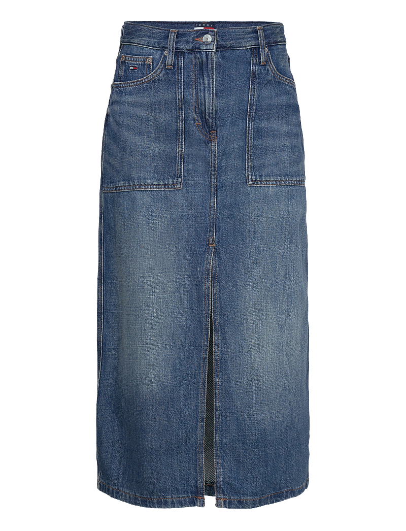 Tommy Jeans - CLAIRE MIDI SKIRT UTILITY CI2037 - denimnederdele - denim medium - 1