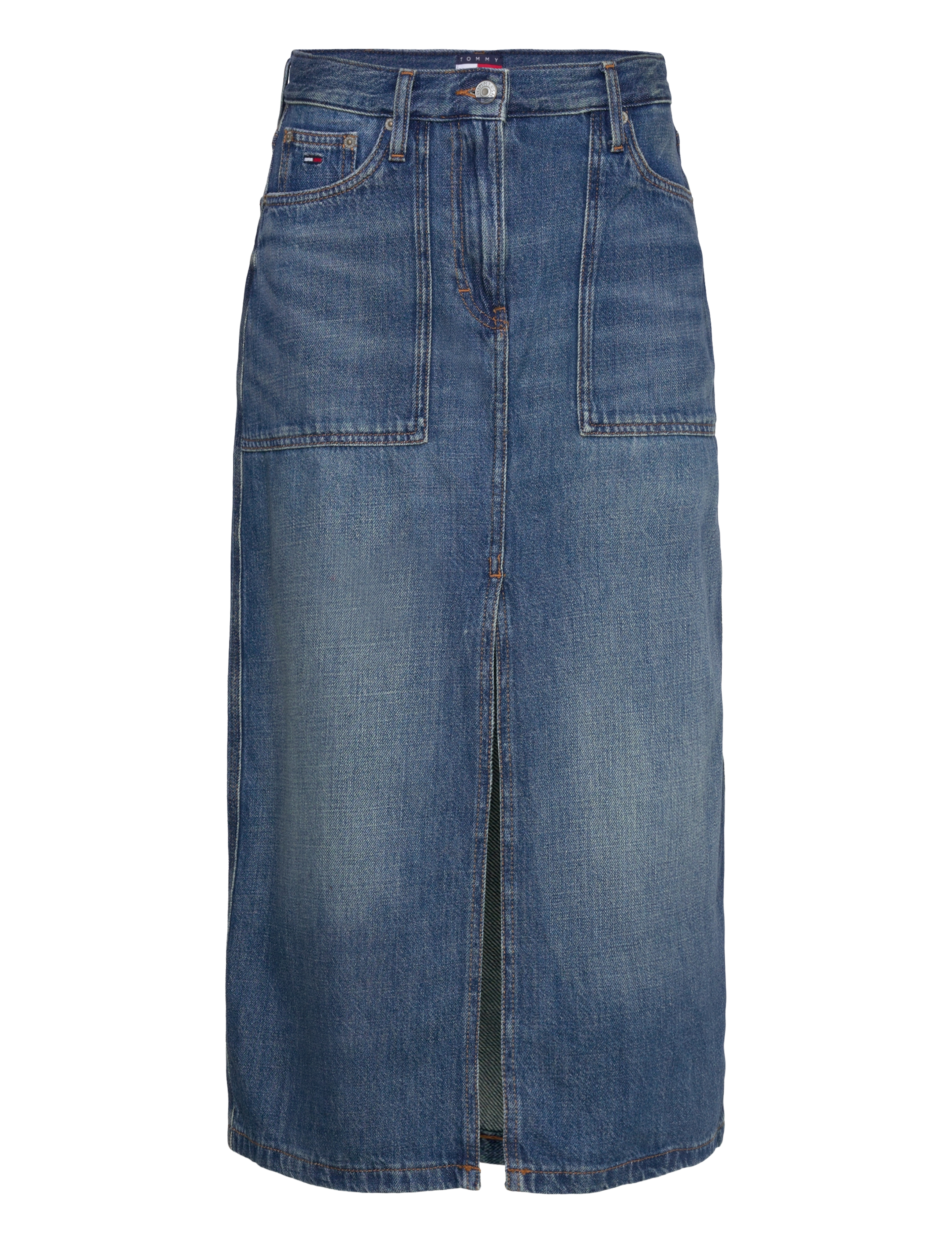 Tommy Jeans CLAIRE MIDI SKIRT UTILITY CI2037 - Transitional Layering - DENIM MEDIUM / blue
