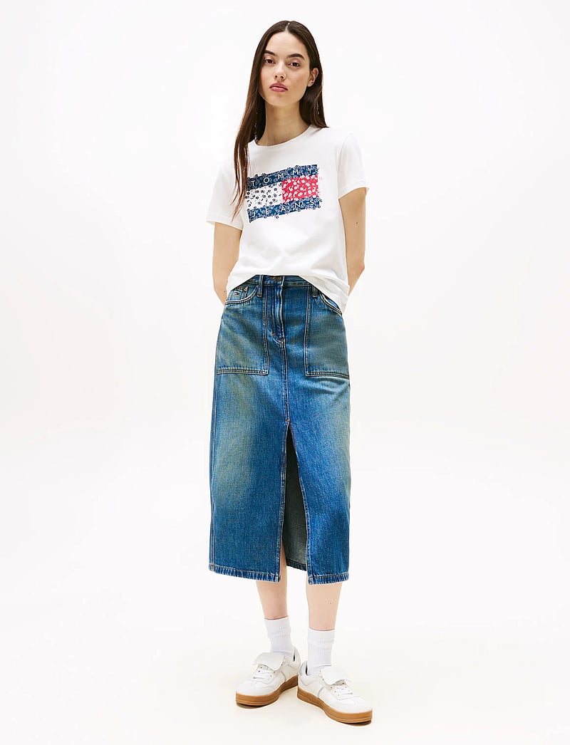 Tommy Jeans - CLAIRE MIDI SKIRT UTILITY CI2037 - denimnederdele - denim medium - 4