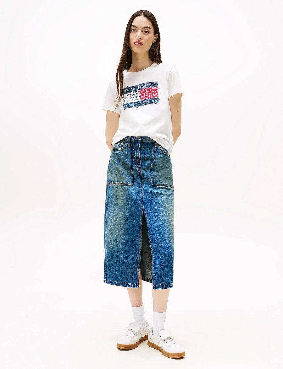 Tommy Jeans - CLAIRE MIDI SKIRT UTILITY CI2037 - denim skirts - denim medium - 4