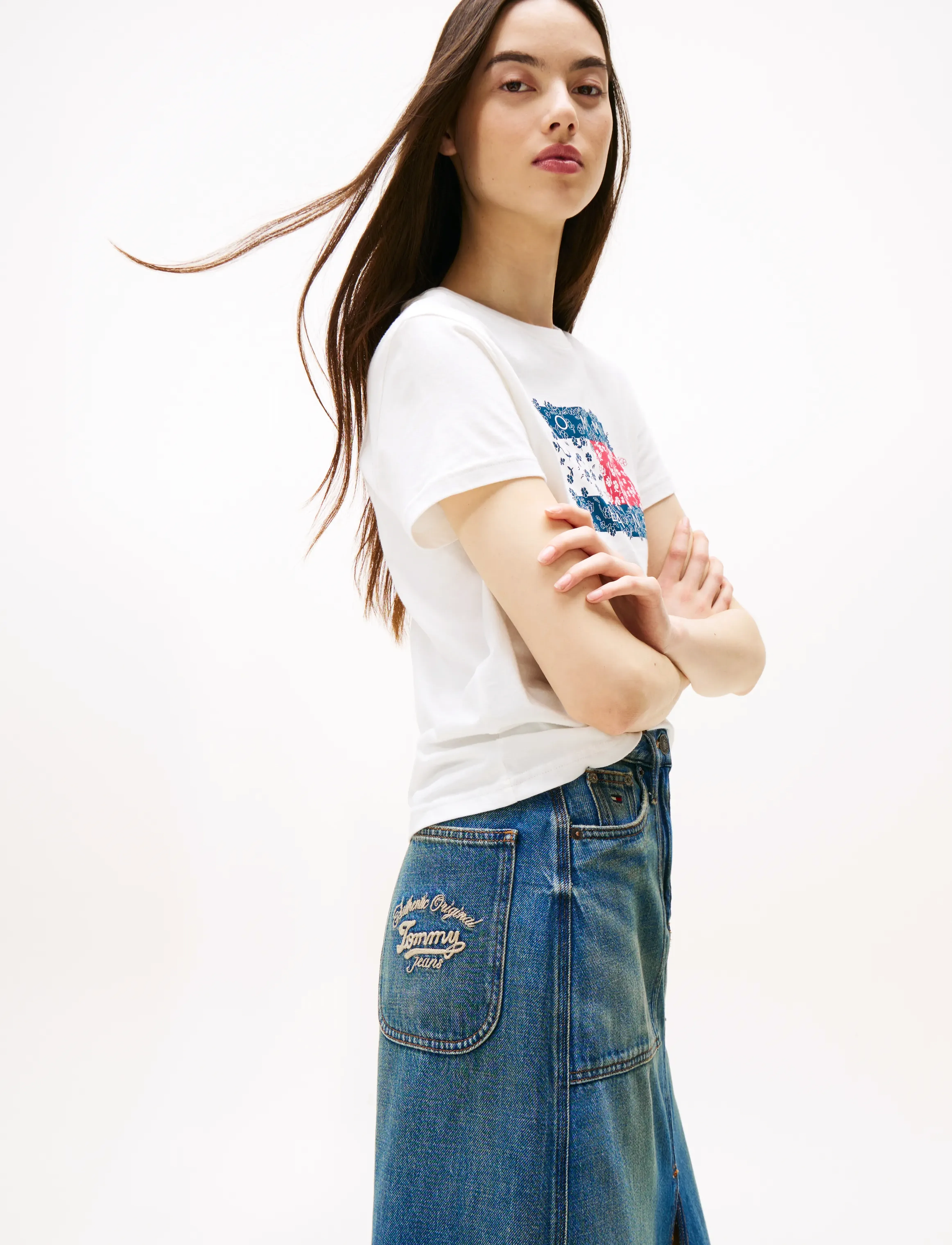 Tommy Jeans - CLAIRE MIDI SKIRT UTILITY CI2037 - denim skirts - denim medium - 5