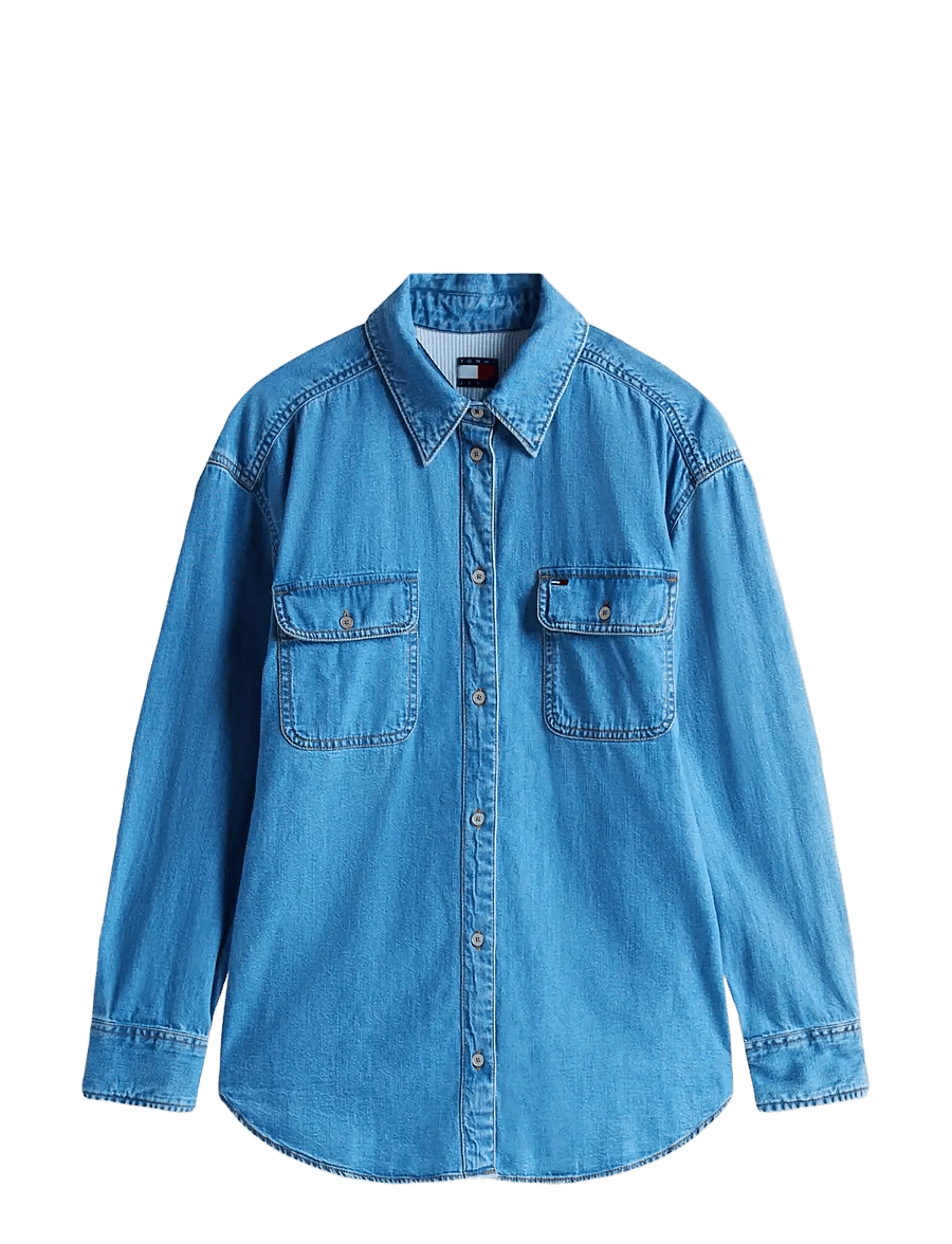 Tommy Jeans - LS RELAXED DENIM SHIRT EXT - jeanshemden - denim medium - 1